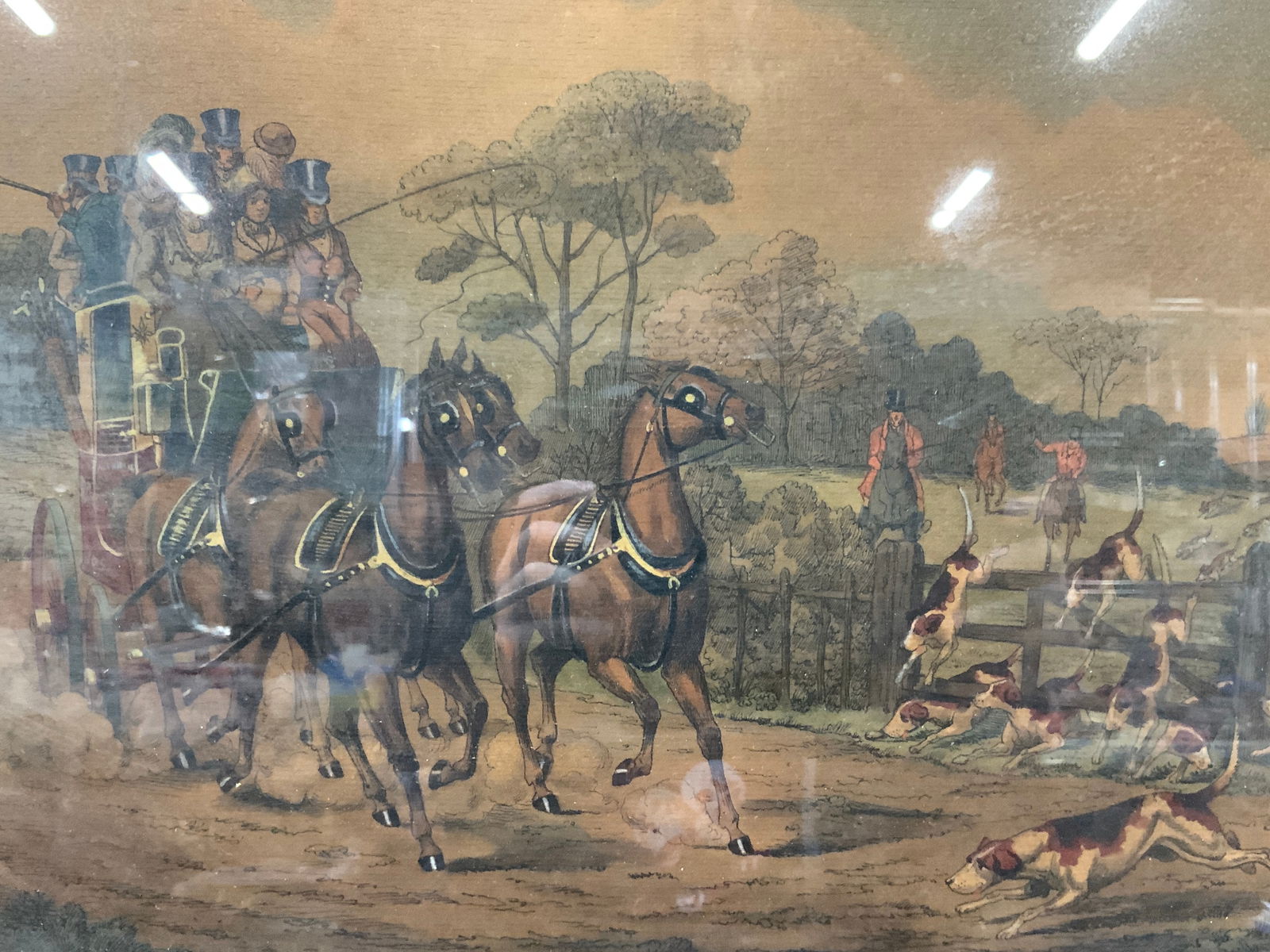 Antq 1817 Hand Colored Plate Etching (1 of 8)