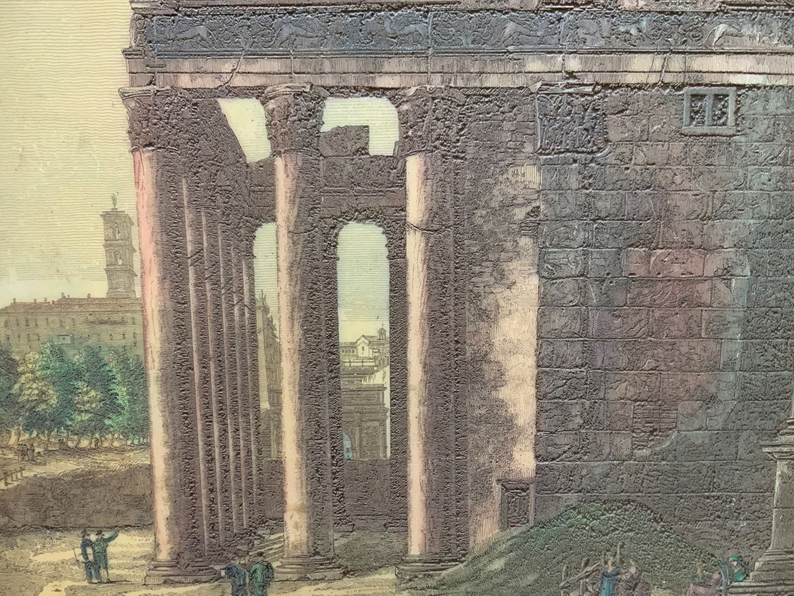 The Temple Of Antoninus Etching Plate (1 of 7)