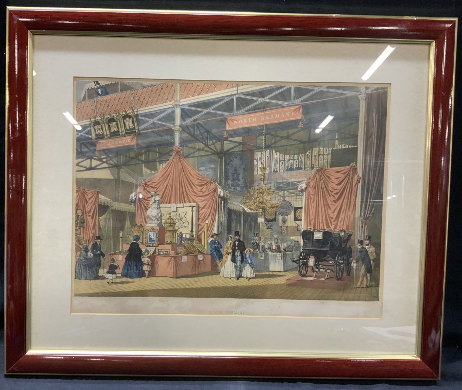 Antq Full Color North Germany Plate Etching Litho (1 of 12)