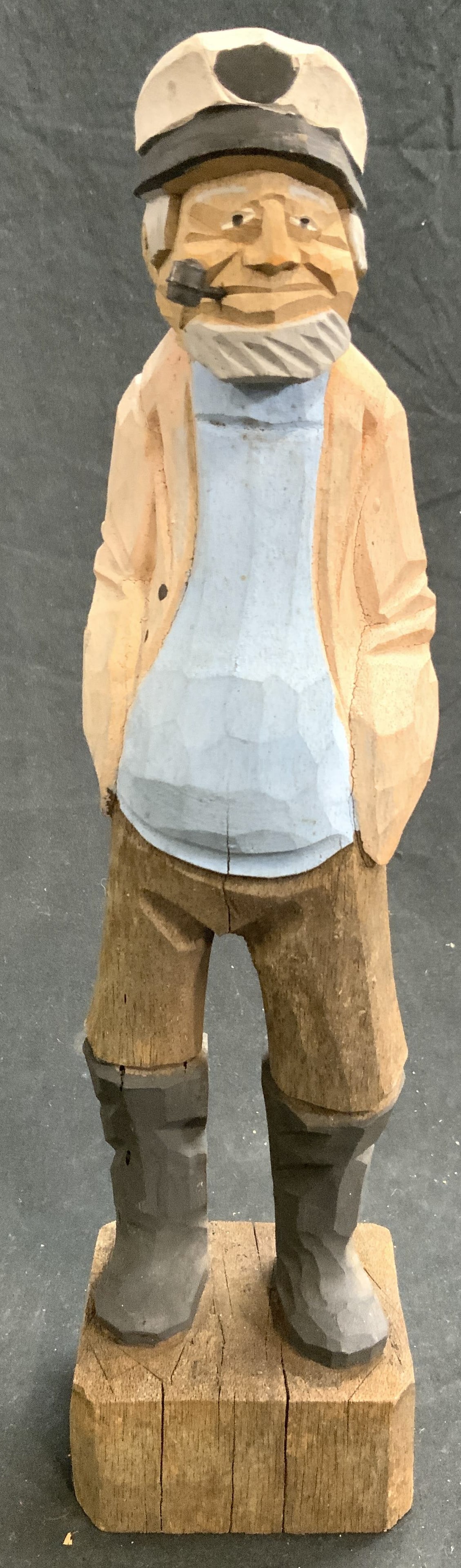 Vntg Hand Crafted Carved Wooden Sailor Figural (1 of 8)