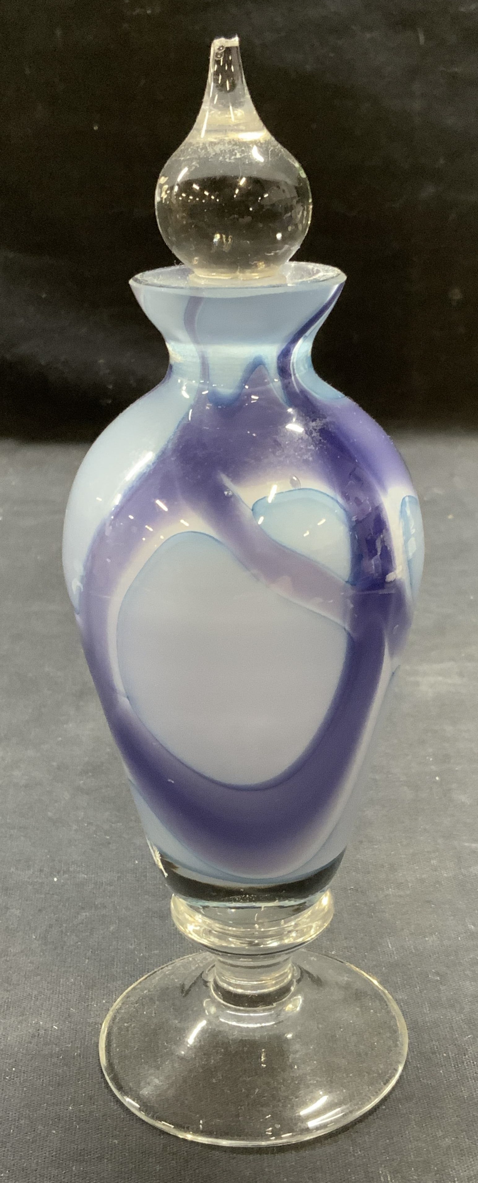 Hand Blown Blue & Purple Art Glass Bottle (1 of 7)