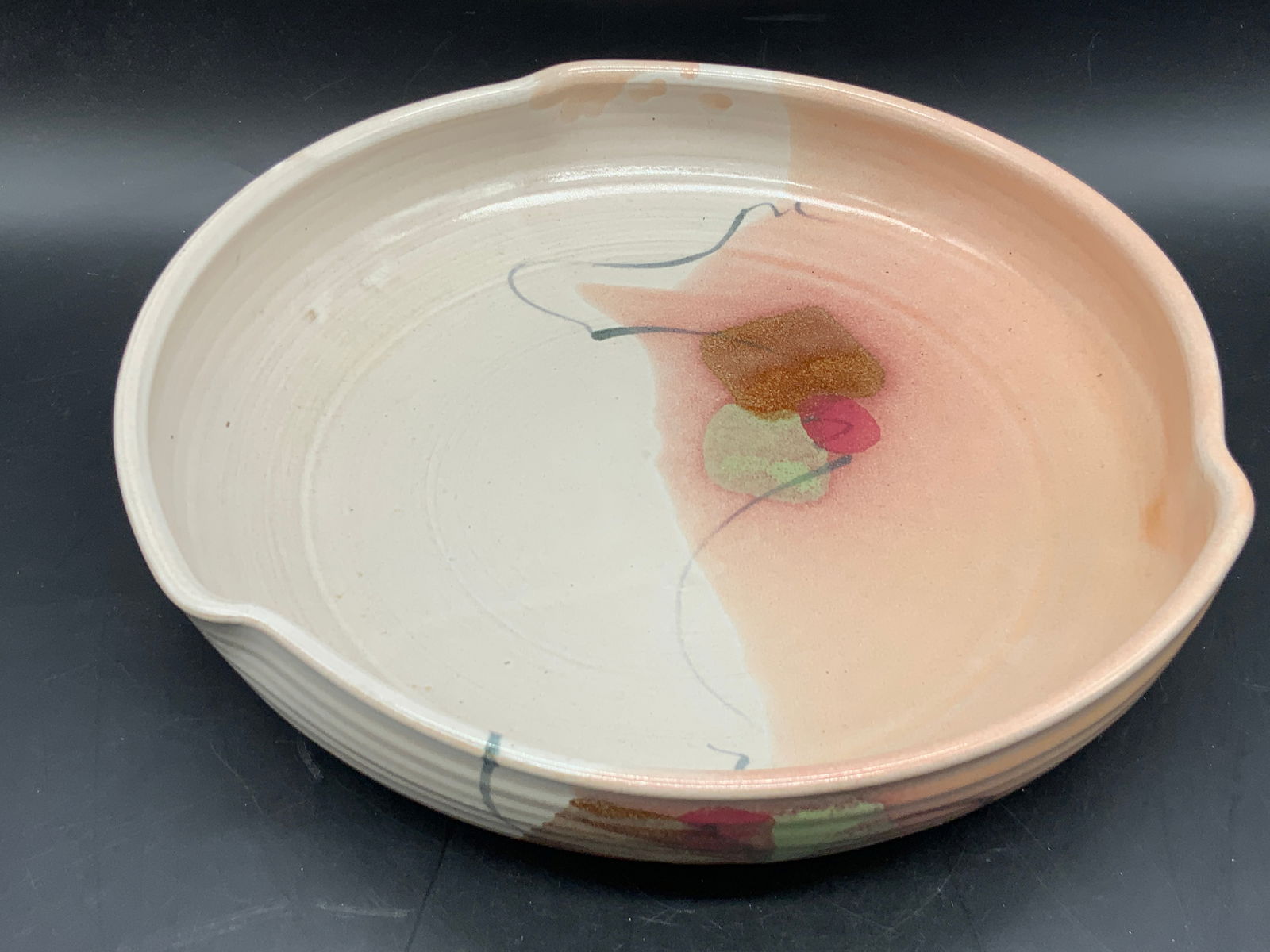 Vintage Signed Handmade Artisan Pottery Bowl (1 of 9)