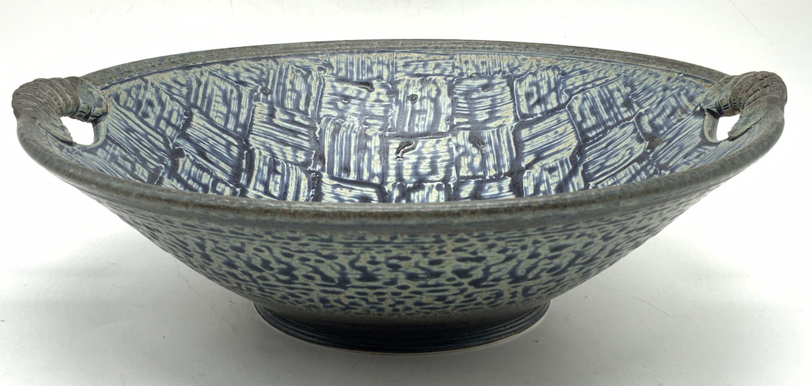 Artisan Sgd Cross Hatched Ceramic Bowl (1 of 8)
