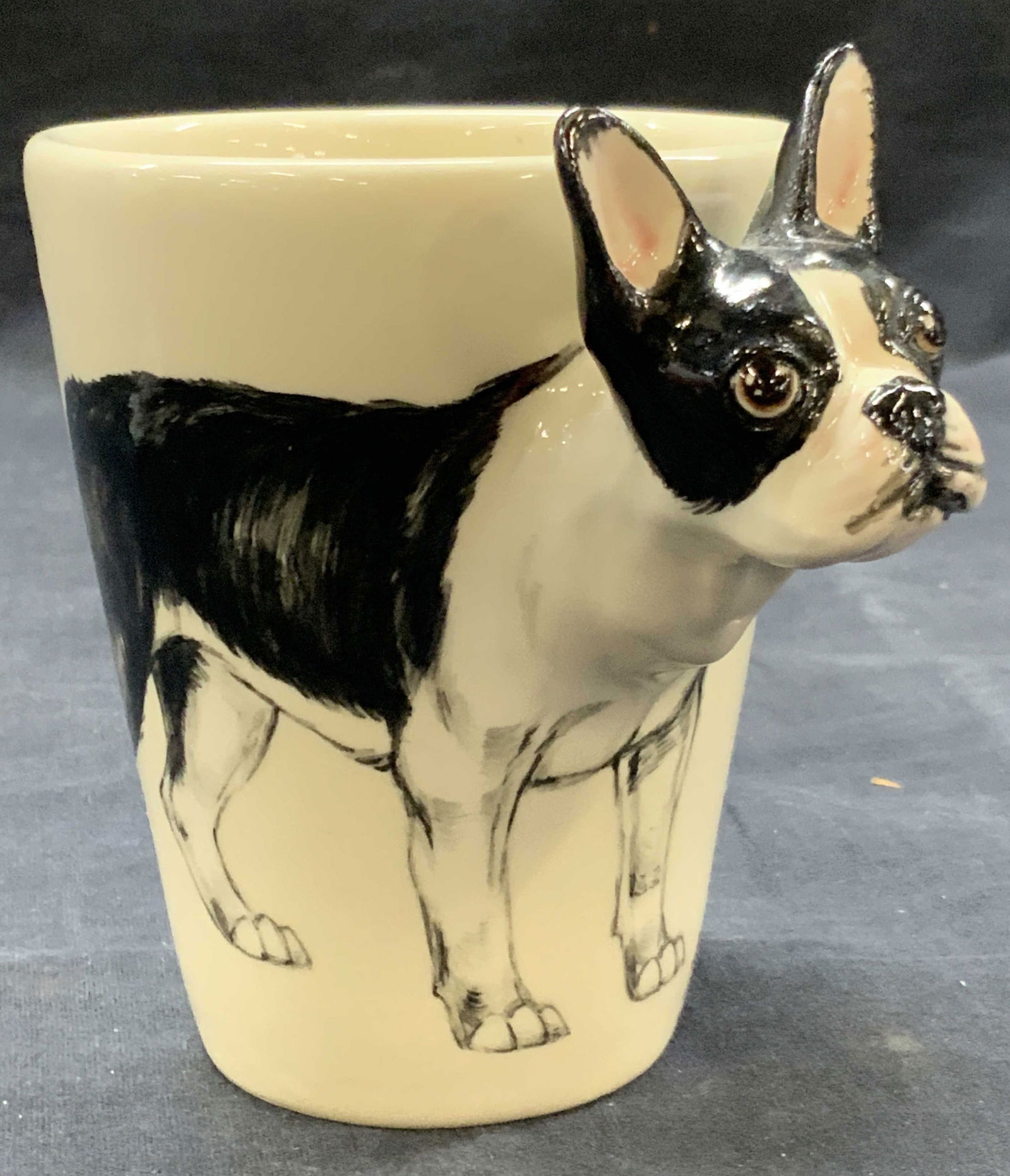 Sgd Hand Painted Boston Terrier Dog Ceramic Mug (1 of 7)