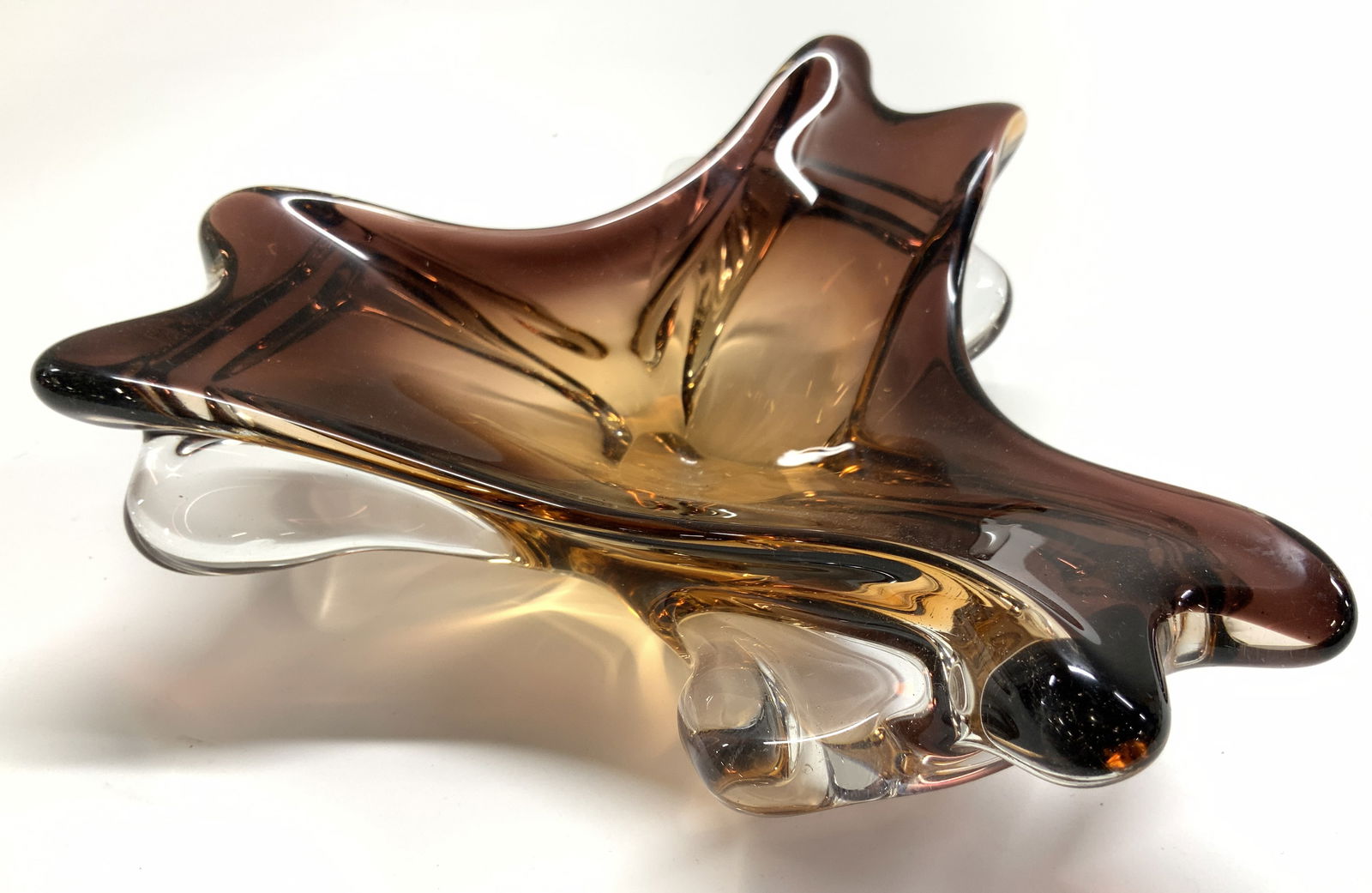 Hand Blown Thick Walled Art Glass Bowl (1 of 6)