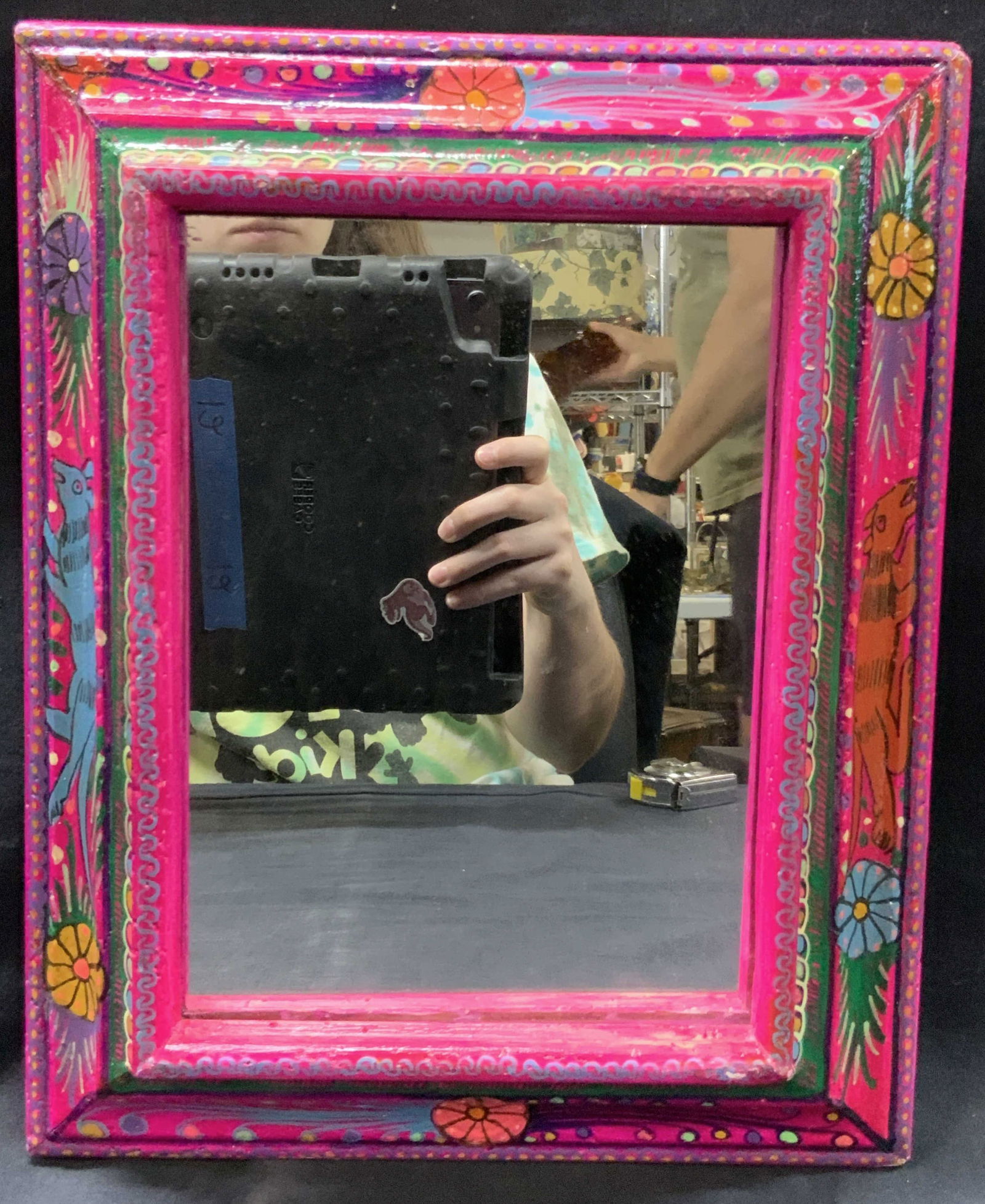 Hand Painted Indigenous Art Wall Mirror (1 of 7)