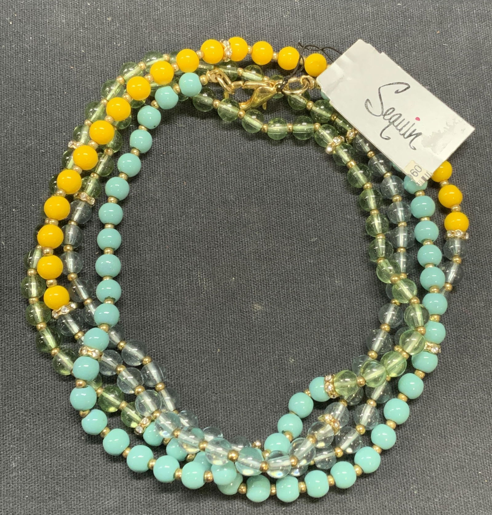 Sequin Multi Color Beaded Necklace, NWT (1 of 6)