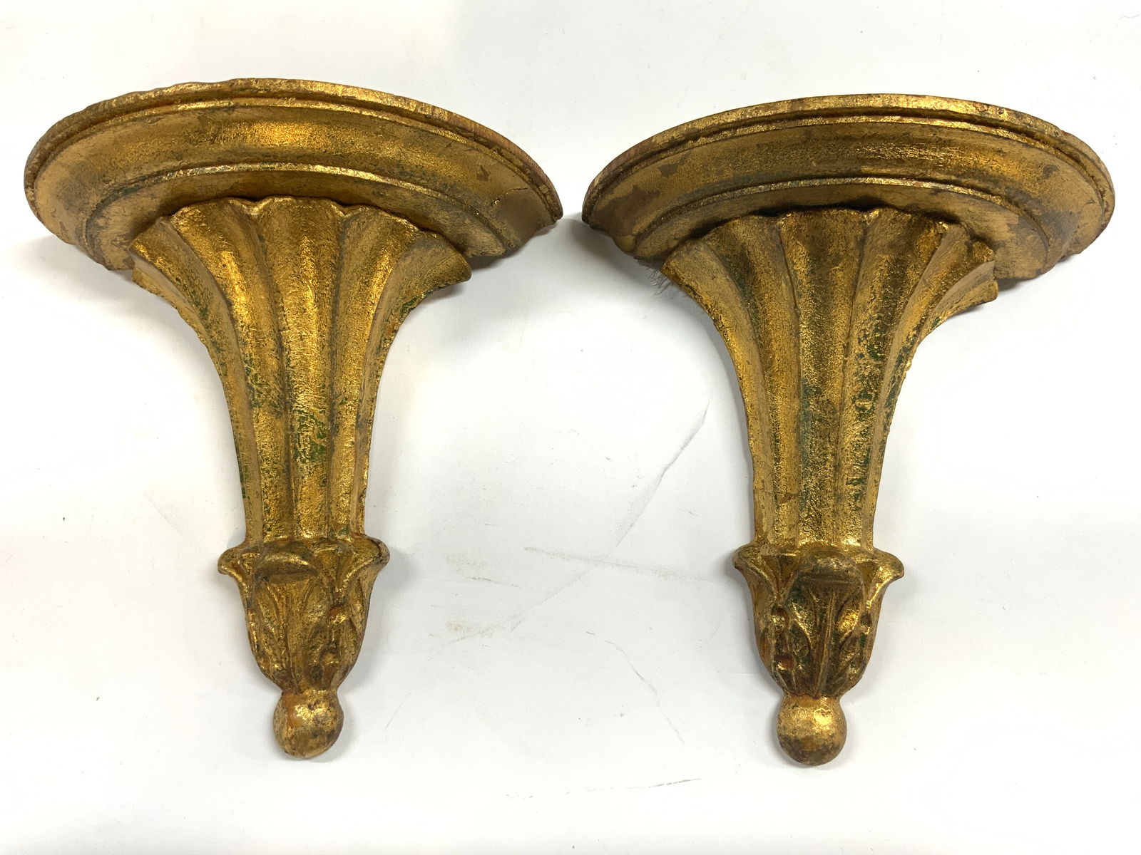 Vntg Pr Italian Neoclassical Giltwood Shelves (1 of 6)