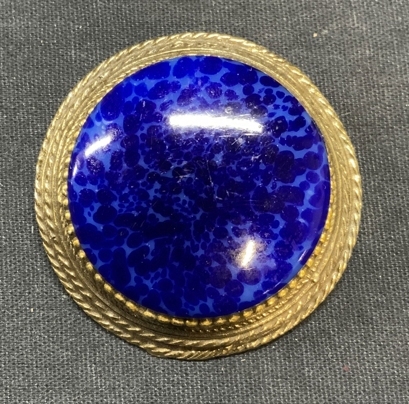 Vtg Original By Robert Blue Cabochon Brooch (1 of 6)