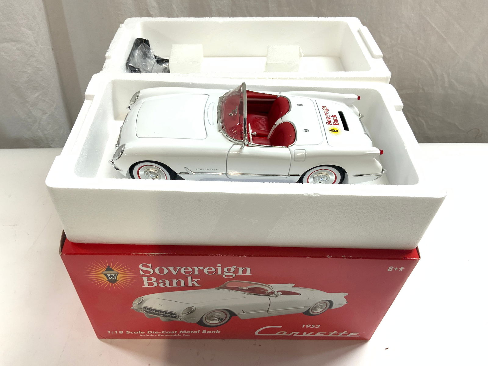 Sovereign Bank Corvette Die Cast Metal Bank W Box Auction