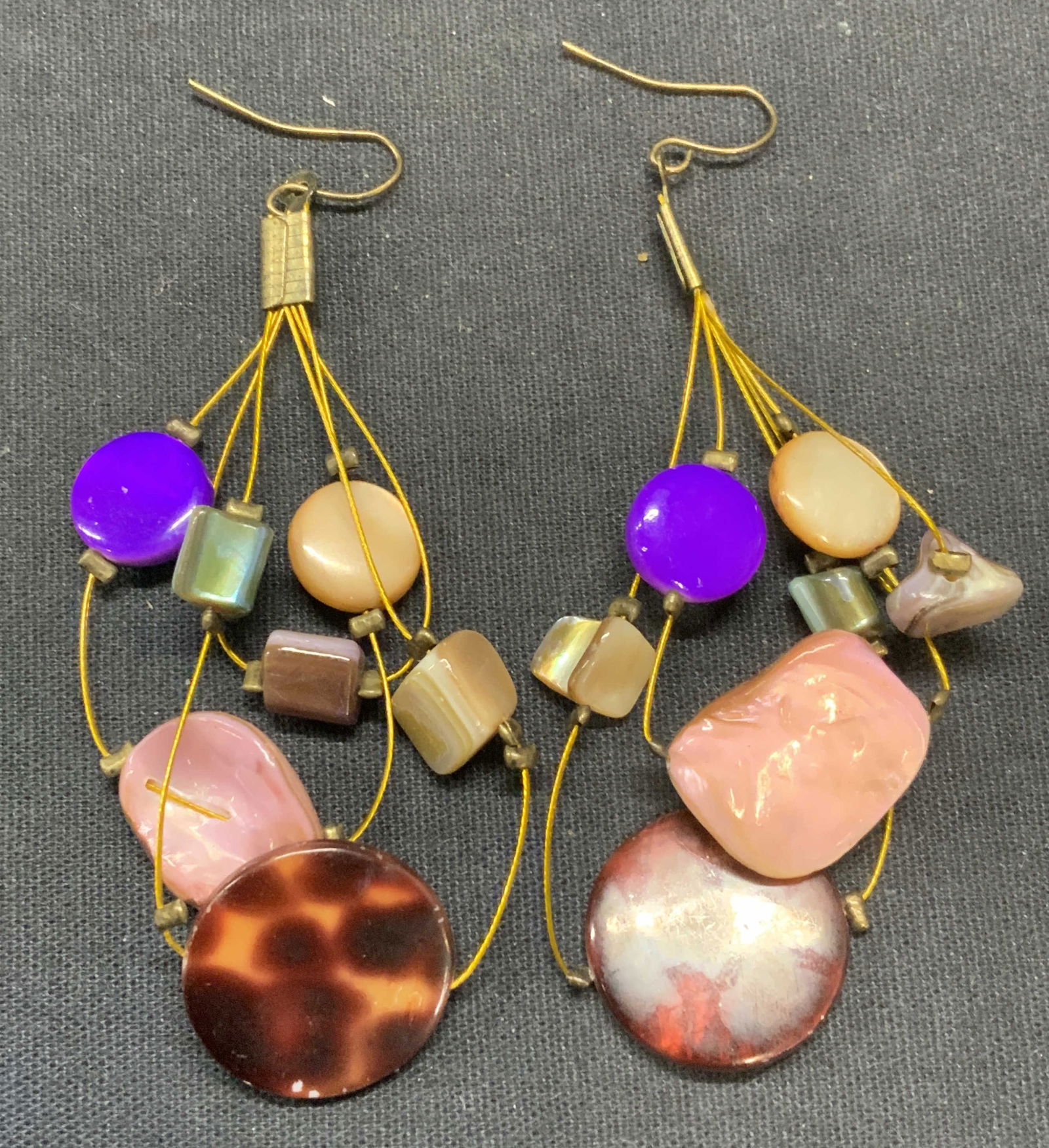 Handmade Beaded Mother of Pearl Earrings (1 of 6)