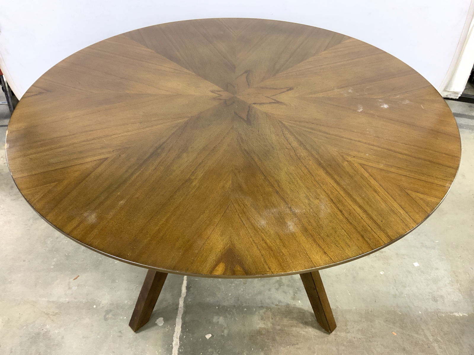 MCM Wooden Circular Dining Table (1 of 8)