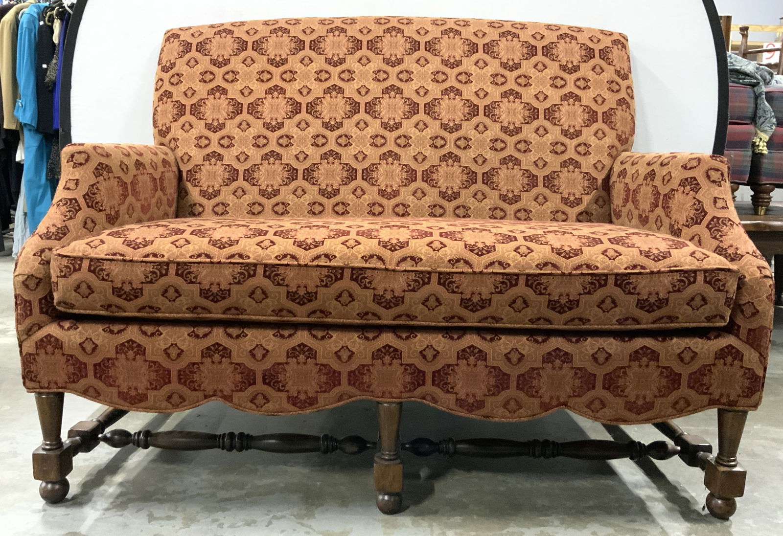 FAIRFIELD CHAIR CO Upholstered Loveseat Couch Sofa (1 of 10)