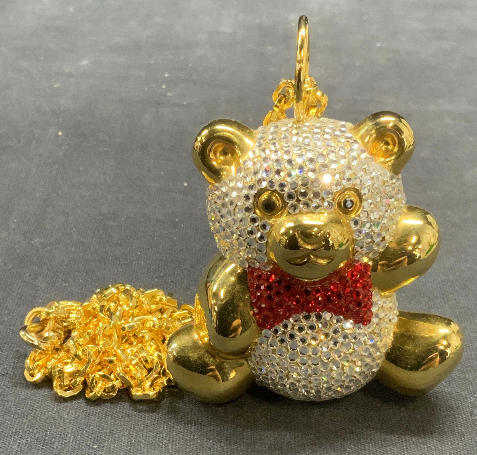 Judith Leiber Gold Plated Teddy Bear Necklace (1 of 10)