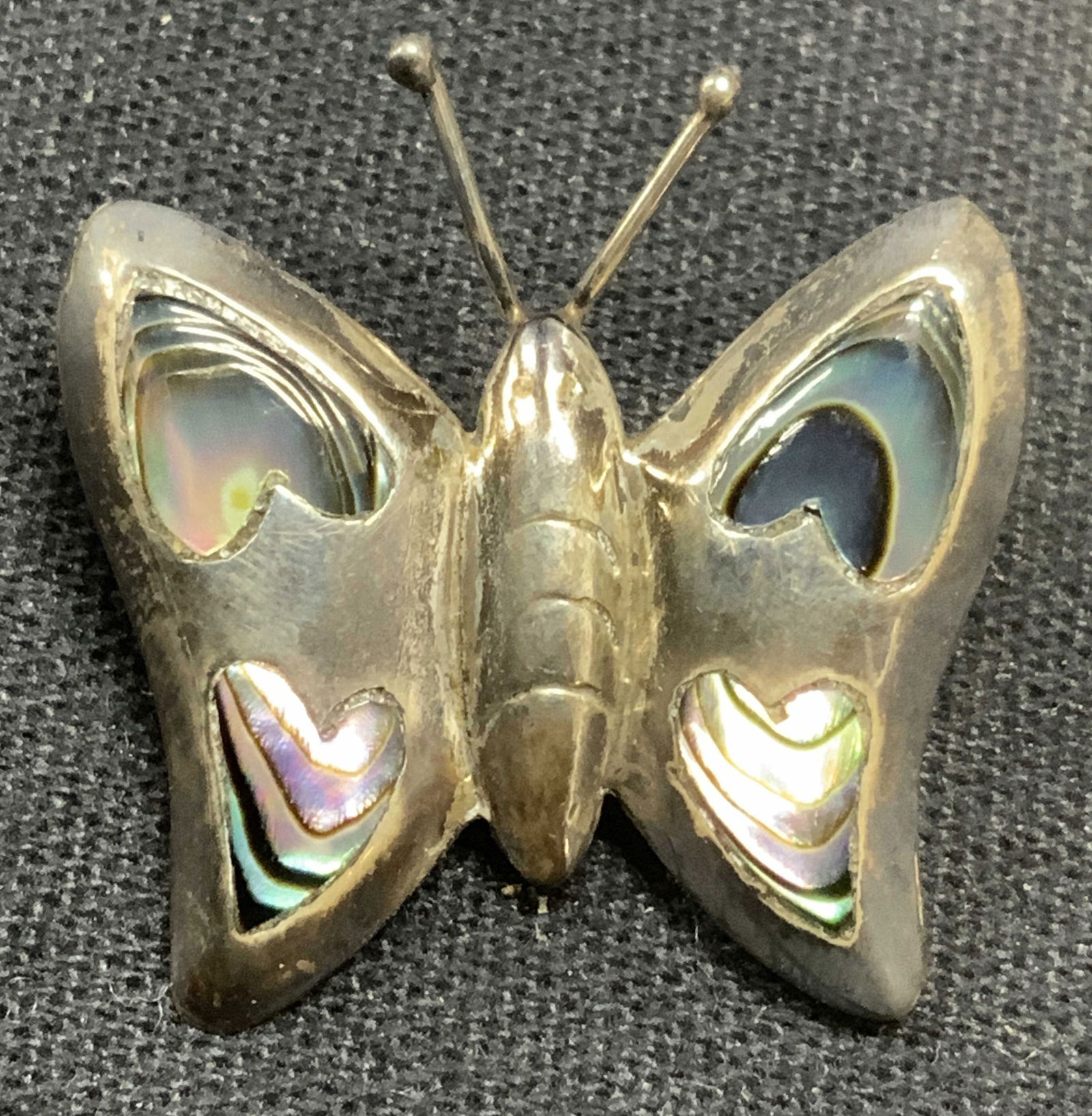 ARK Sterling Silver Abalone Butterfly Brooch (1 of 6)