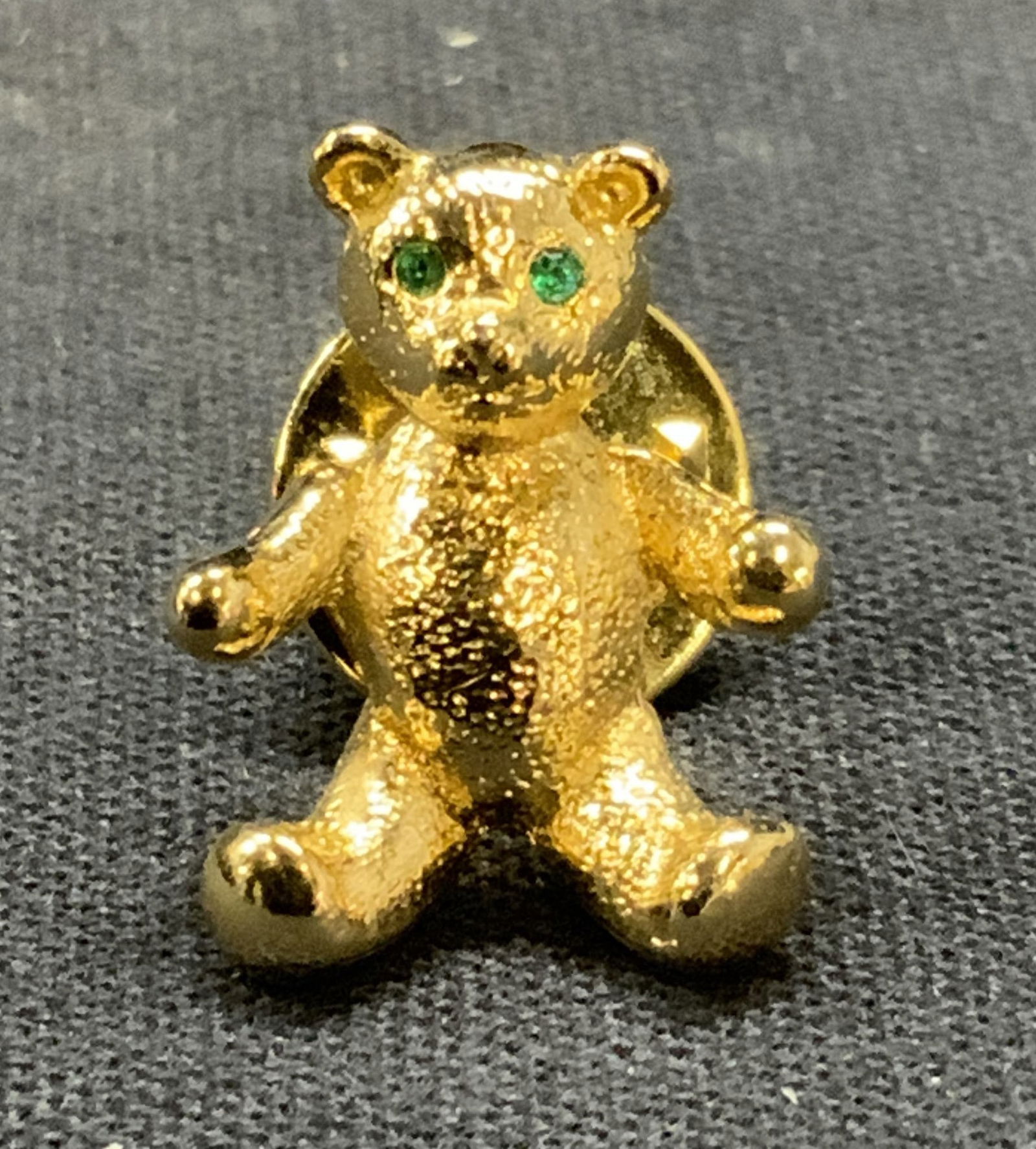 Gold Tone Crystal Teddy Bear Pin (1 of 6)