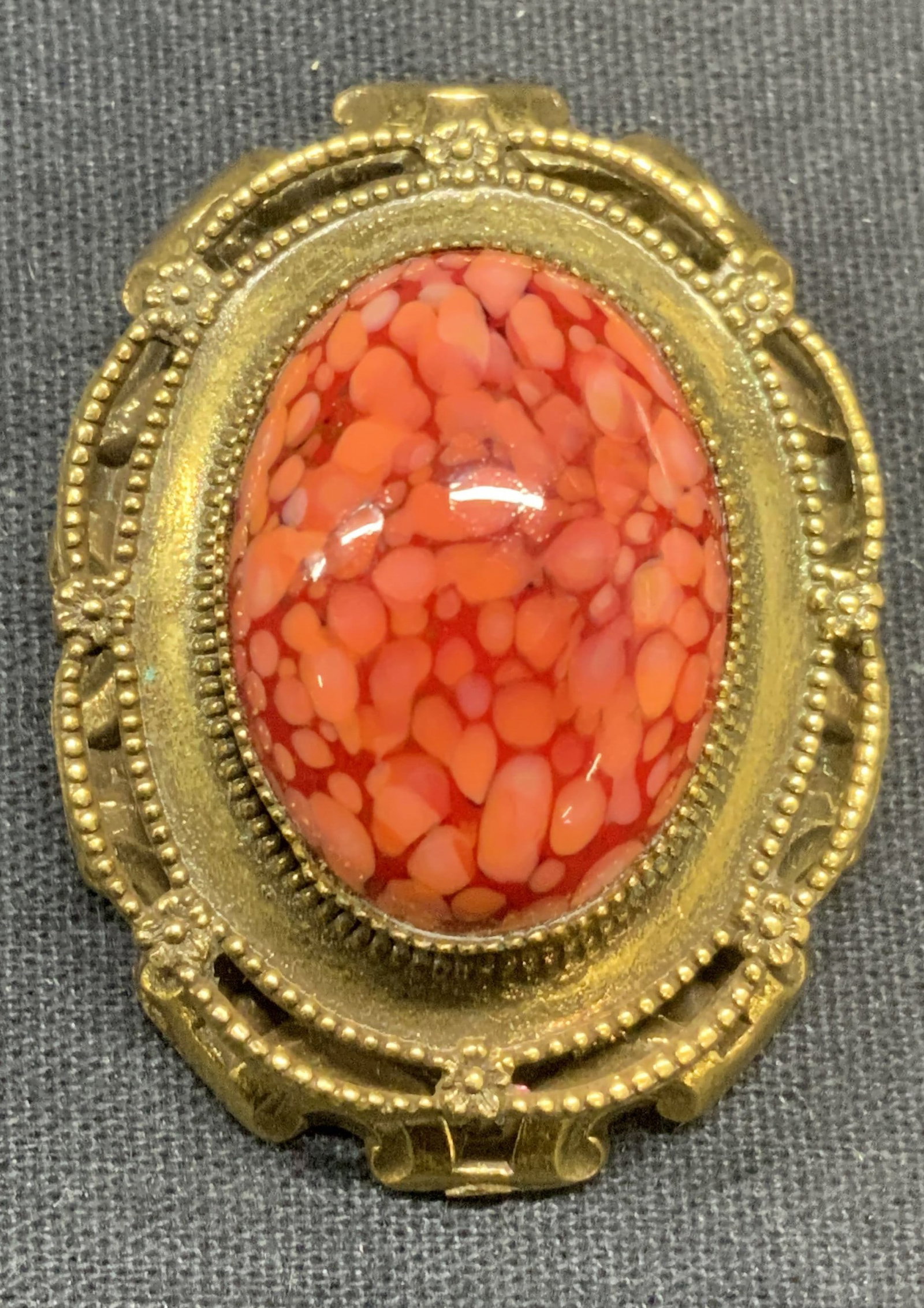 Vtg Original by Robert Gold Tn Red Brooch (1 of 6)