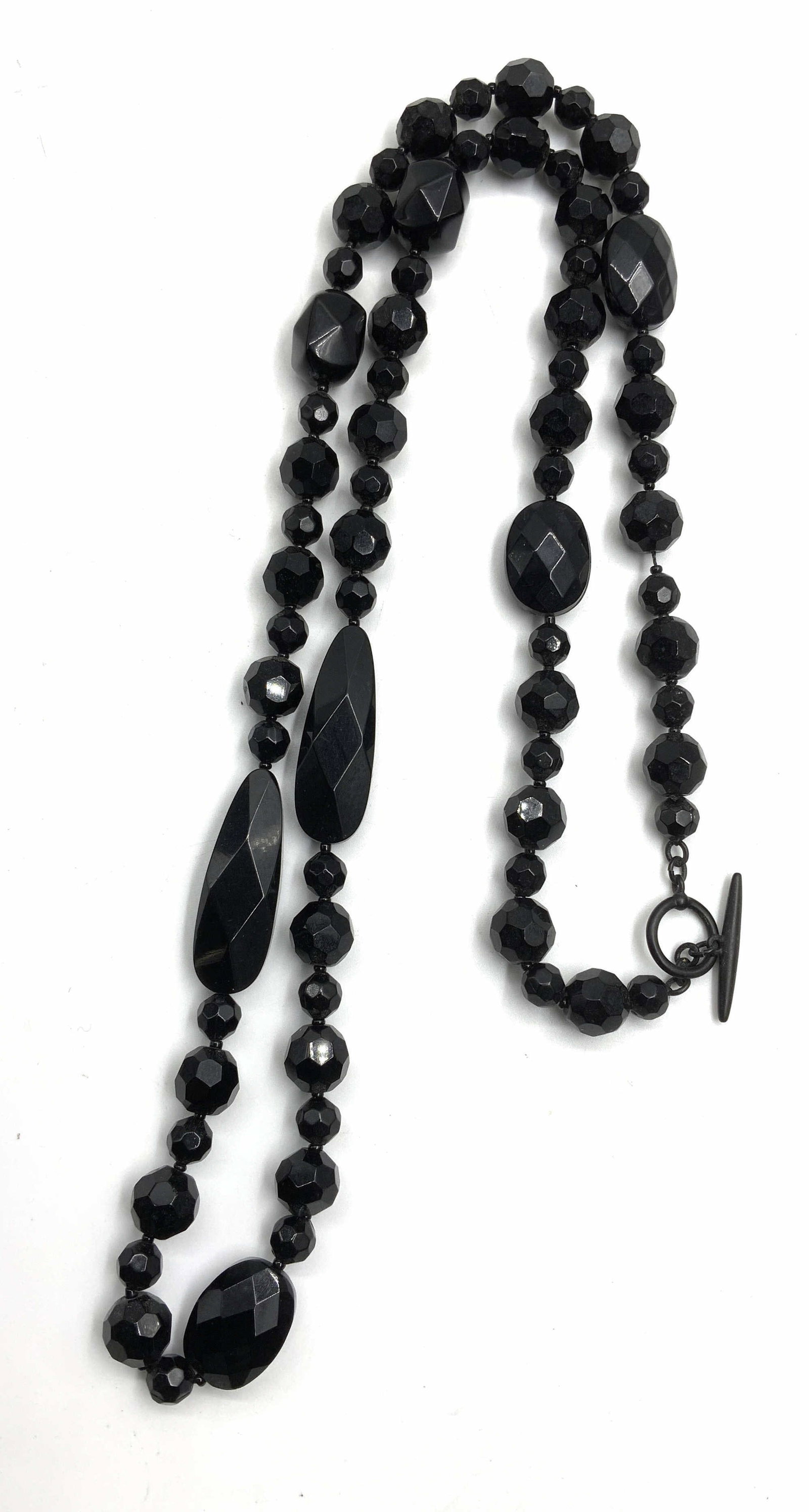 Faceted Jet Bead Style Toggle Clasp Necklace (1 of 6)