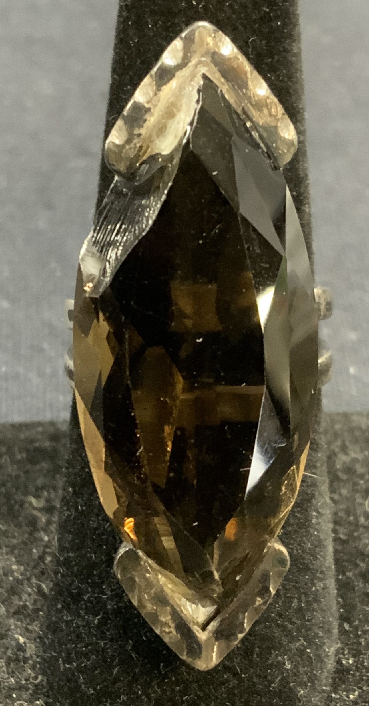 Sterling Silver Smokey Quartz Cocktail Ring (1 of 6)