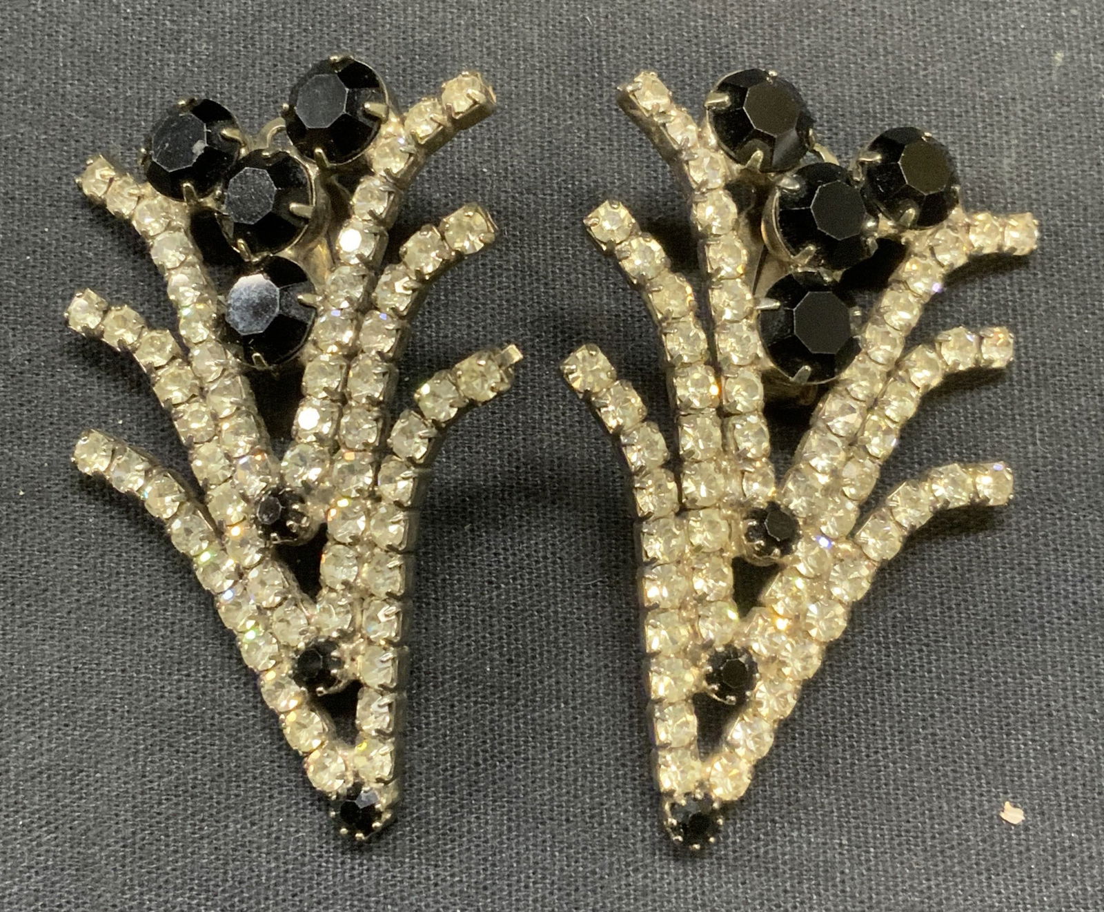 Art Deco Style Crystal Earrings 2.25 Inches (1 of 6)