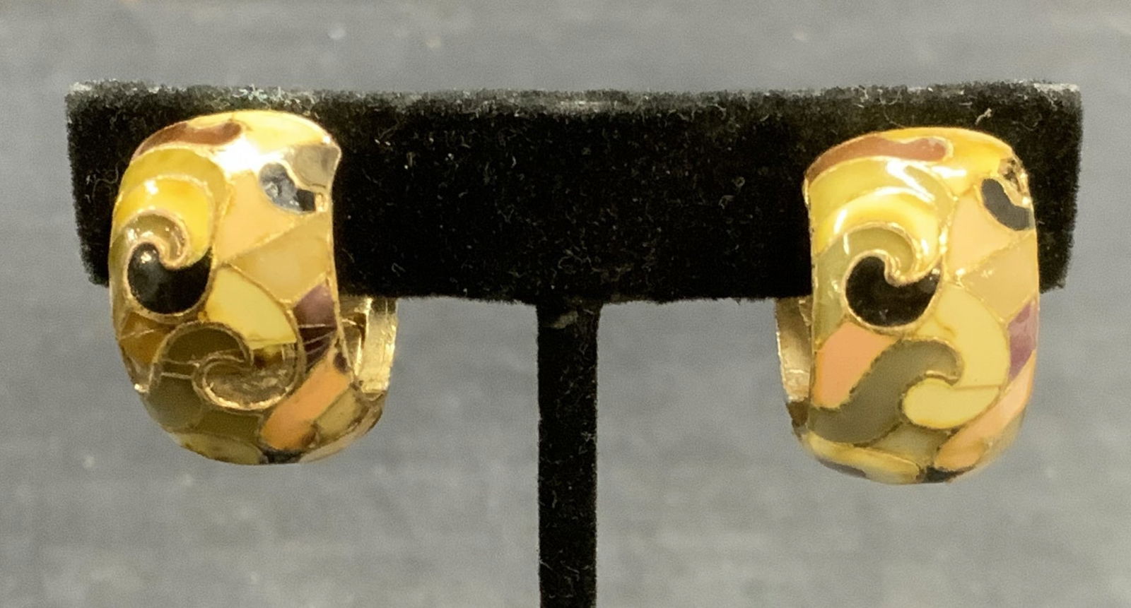 Vintage Eisenberg Enameled Hoop Earrings (1 of 6)