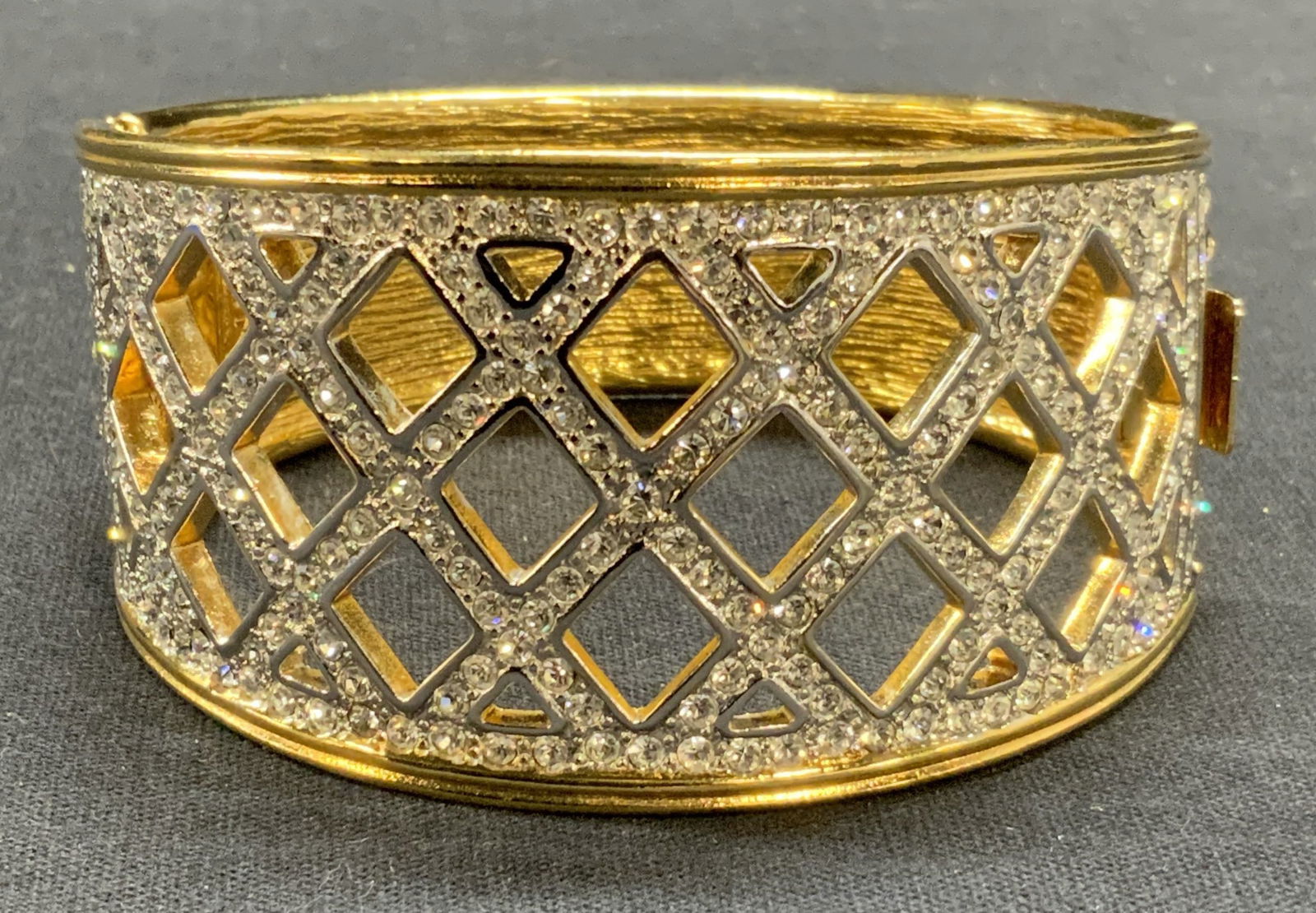 SMB Gold Tone Crystal Cuff Bracelet (1 of 6)