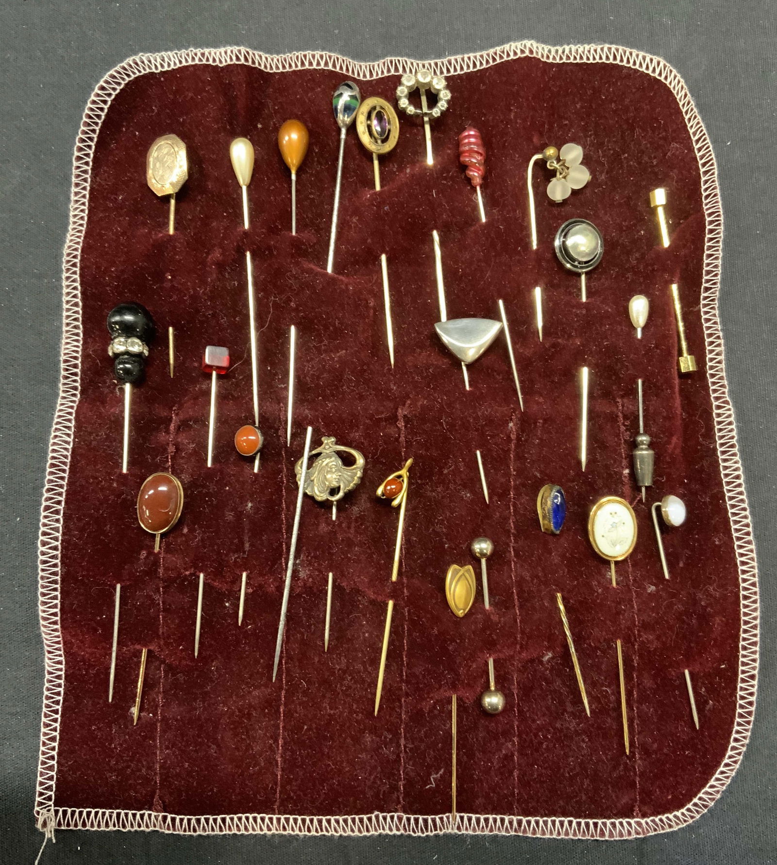 Lot 24 Vintage & Antq Sterling Silver + Stick Pins (1 of 15)