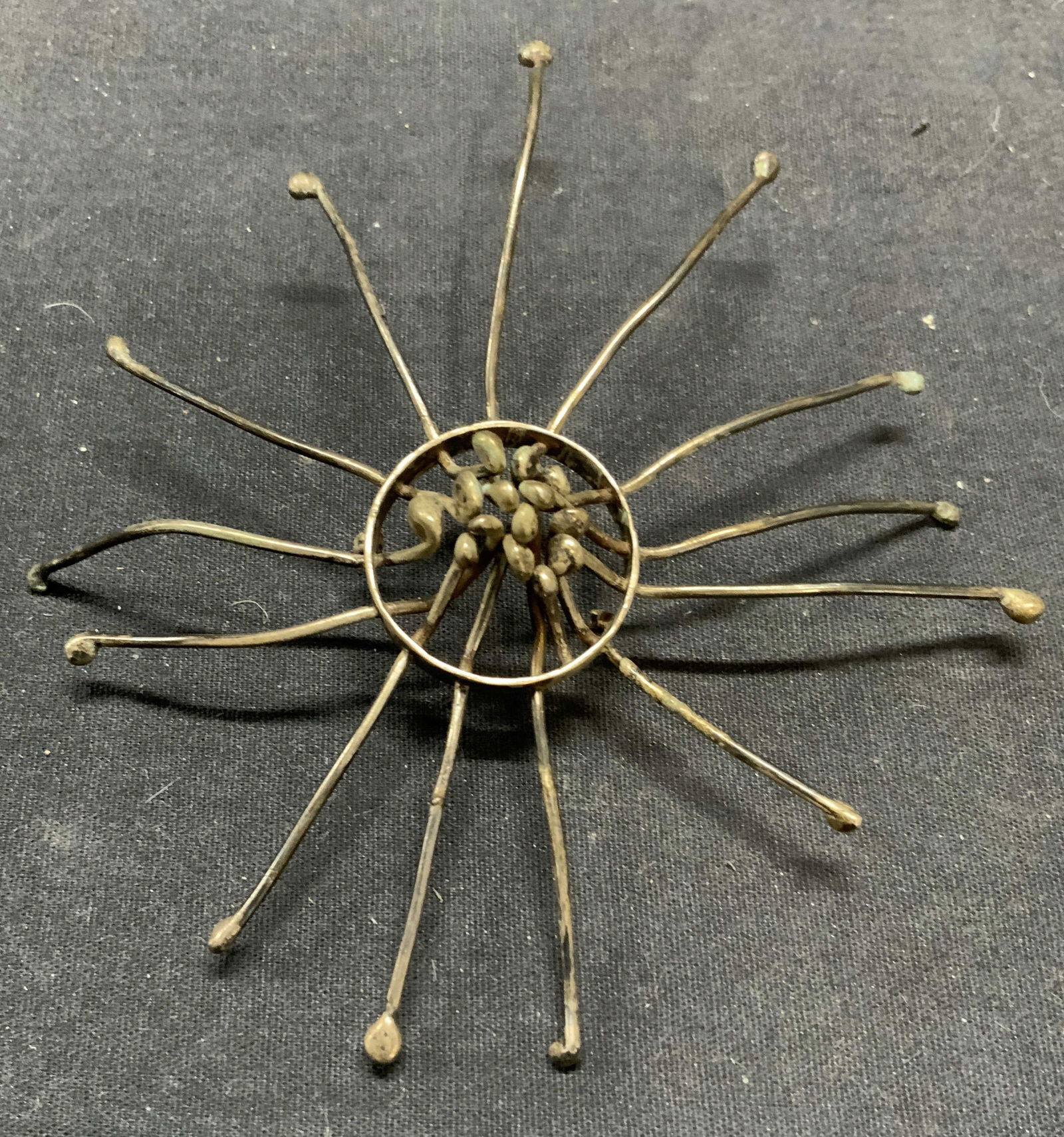 Handmade Artisan Sterling Silver Flower Brooch (1 of 6)