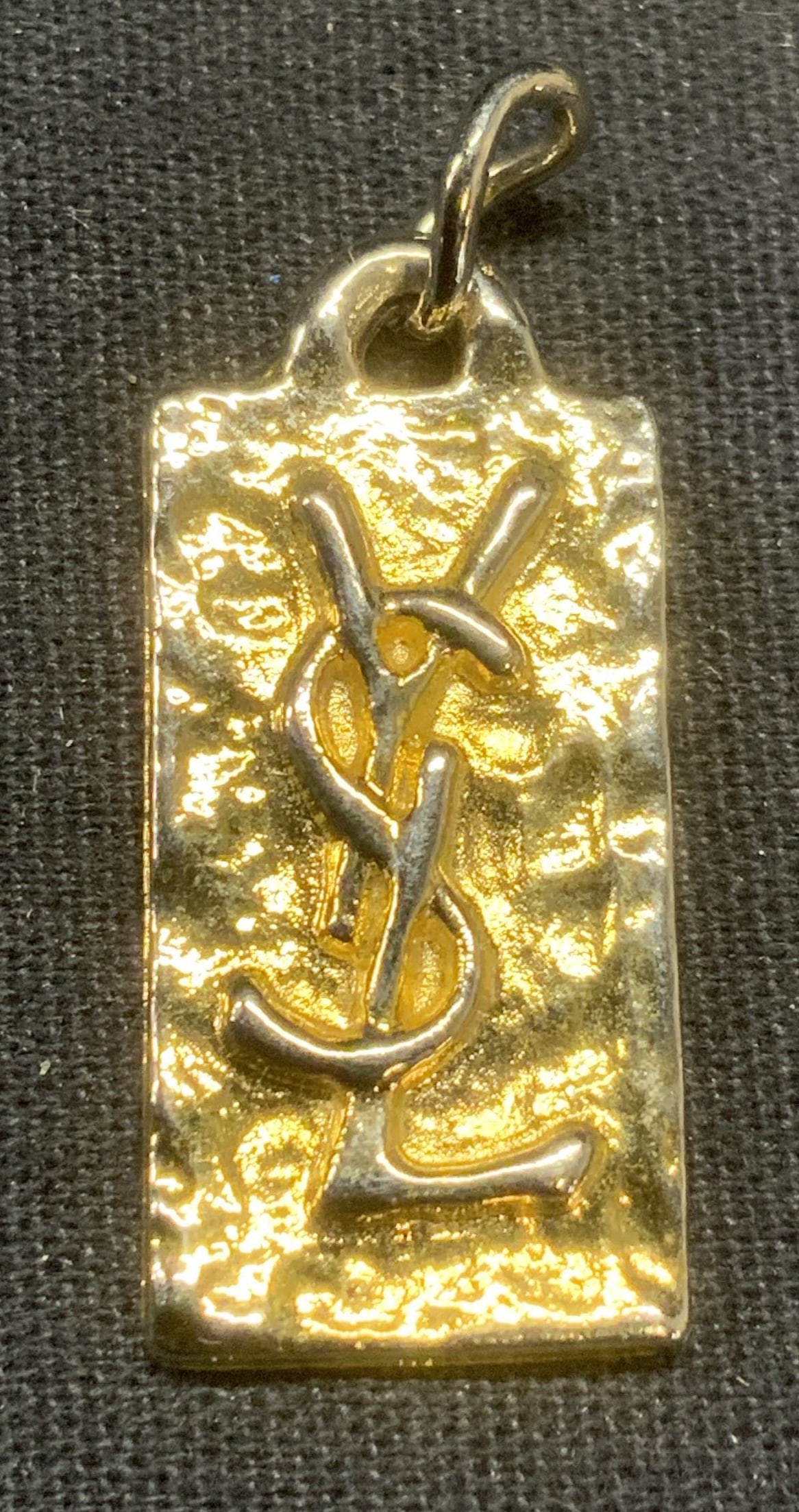 Vintage Yves Saint Laurent Gold Tn Pendant (1 of 6)