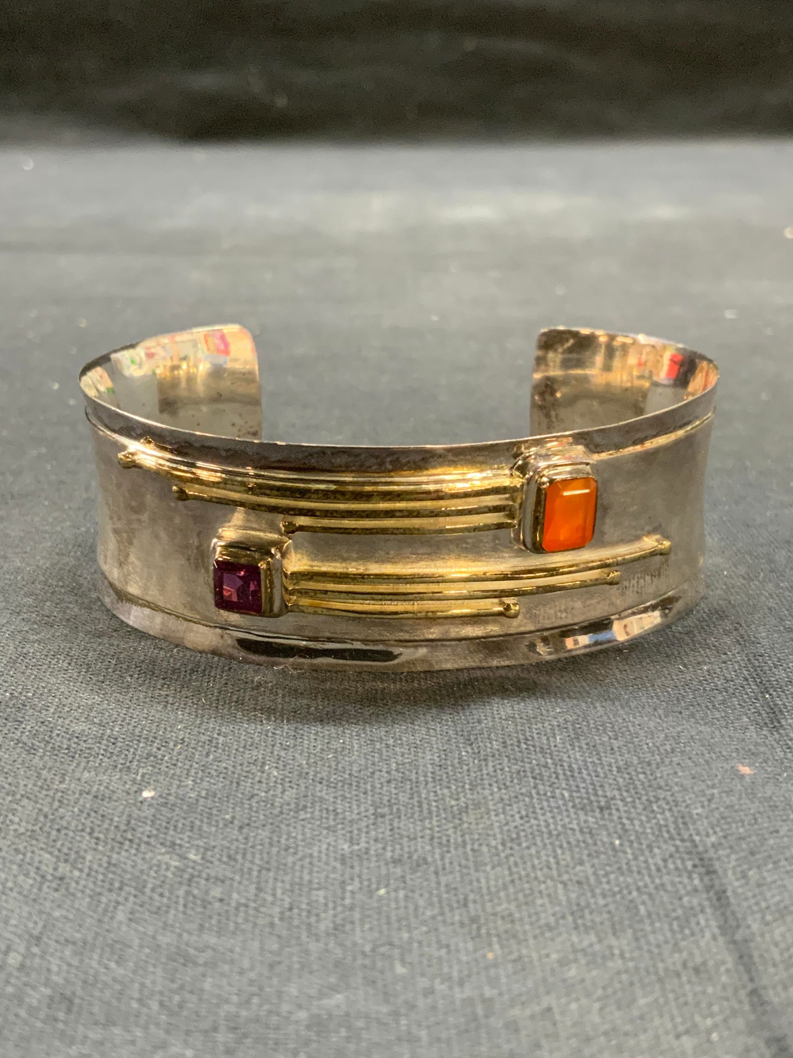 Hallmarked Sterling Silver Gemstone Bracelet (1 of 6)