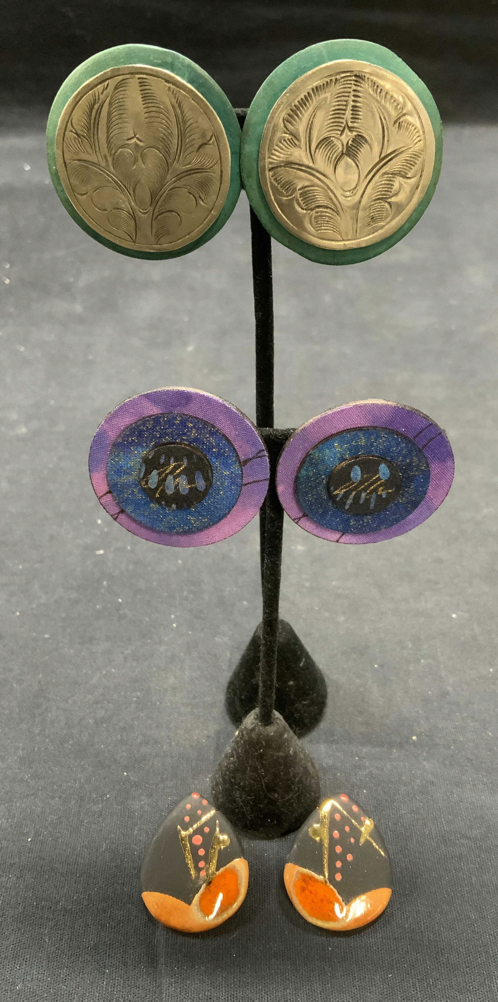 Lot 3 Handmade Round & Drop Earrings (1 of 7)