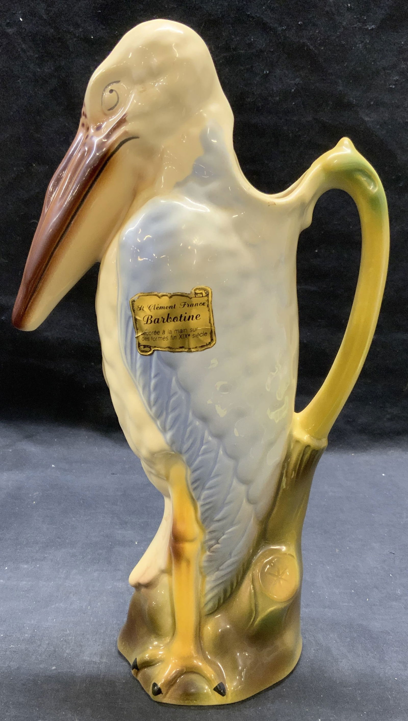 StClement Pelican Majolica Absinthe Pitcher France (1 of 8)