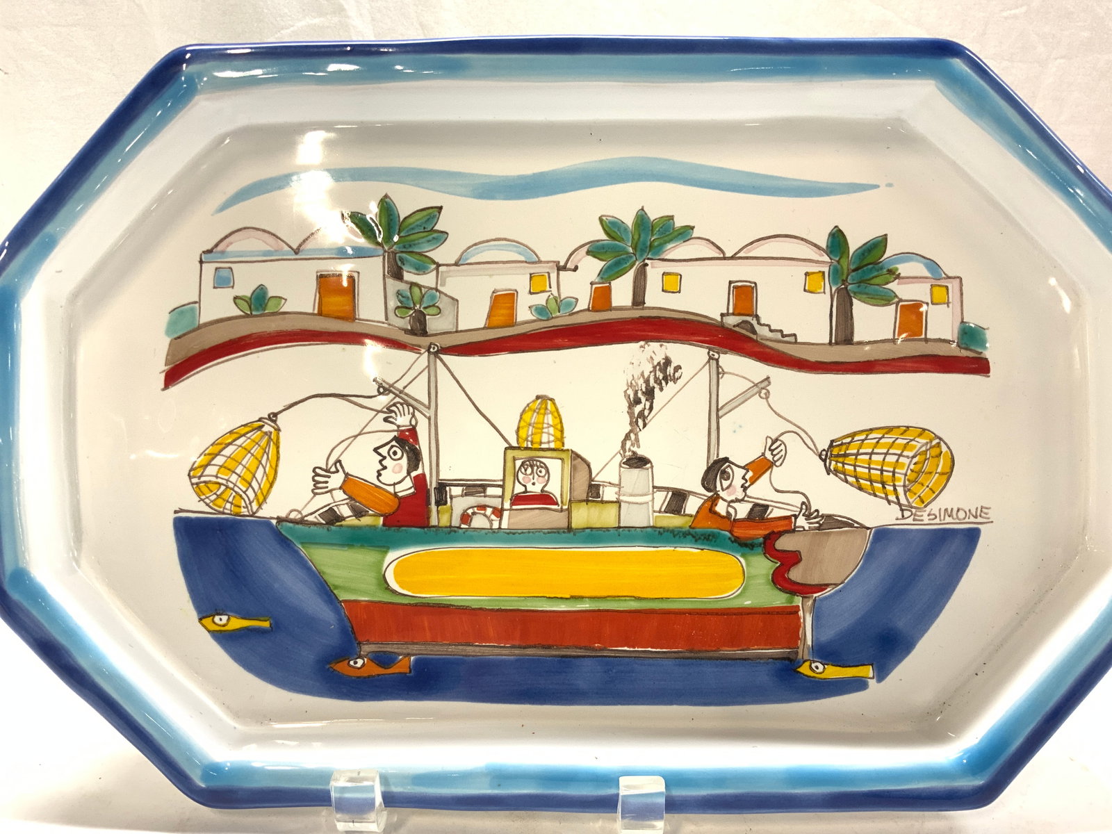 Giovanni De Simone Hand Crafted Ceramic Tray ITALY (1 of 6)