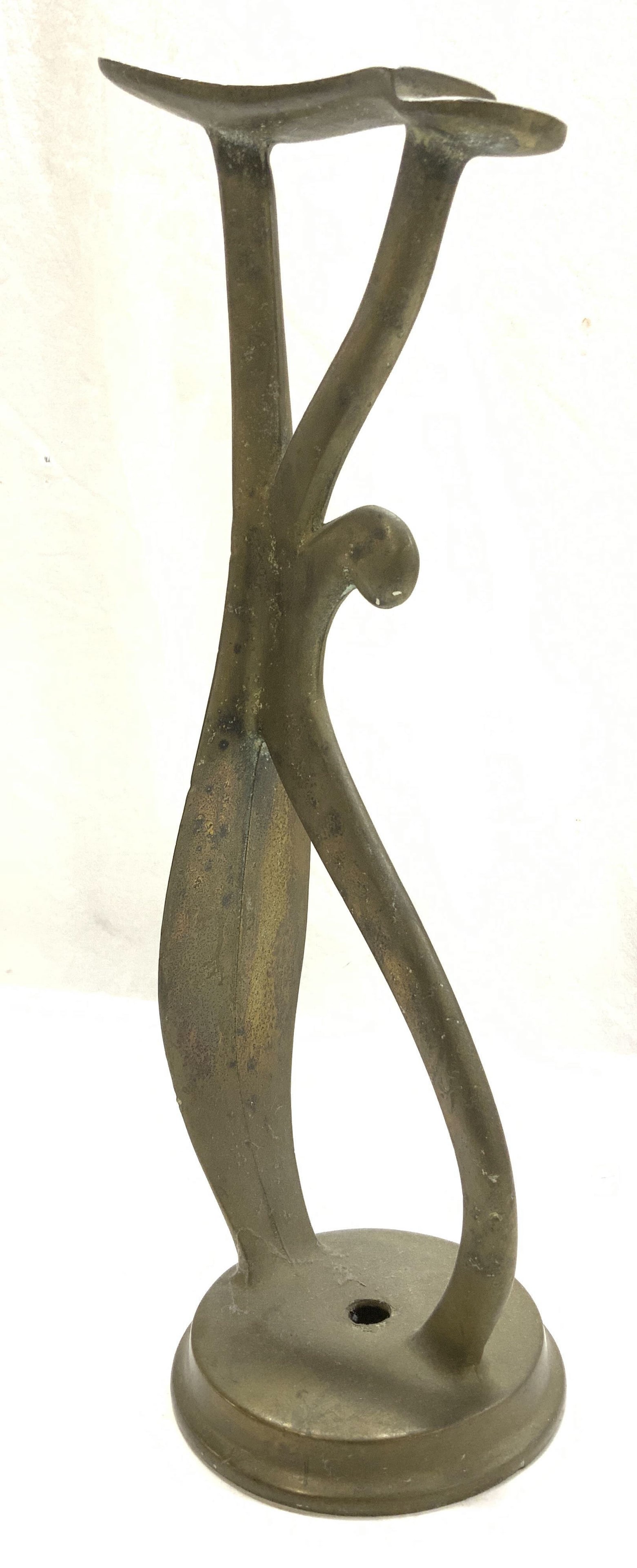 Antique Brass Cobbler Shoe Shine Stand 16in (1 of 6)