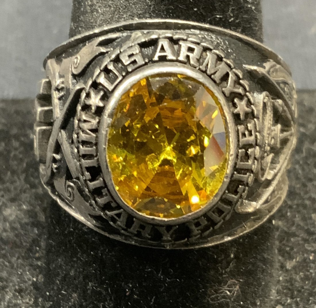 Vtg Sterling Silver US Army Military Police Ring (1 of 6)