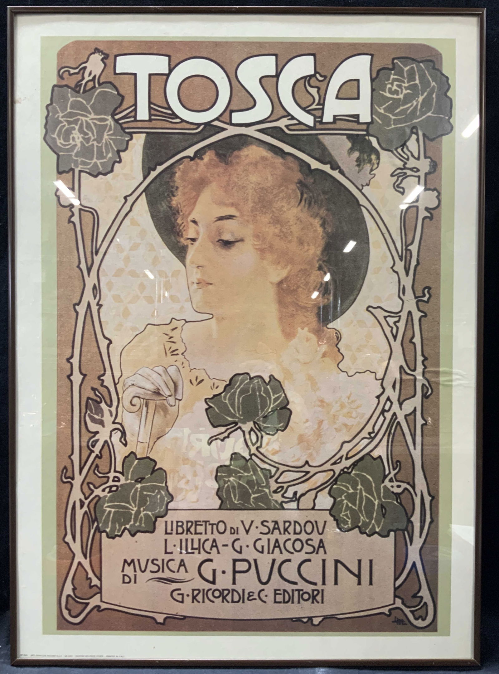 Vtg Tosca Puccini Opera Lithograph, Italy (1 of 9)