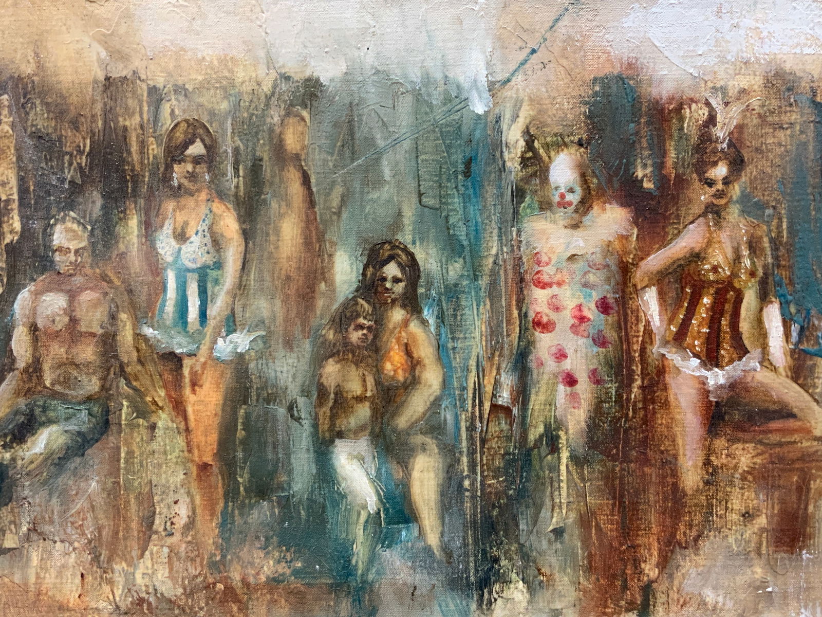 Frank Carmelitano Sgd Carnies Oil Painting (1 of 10)