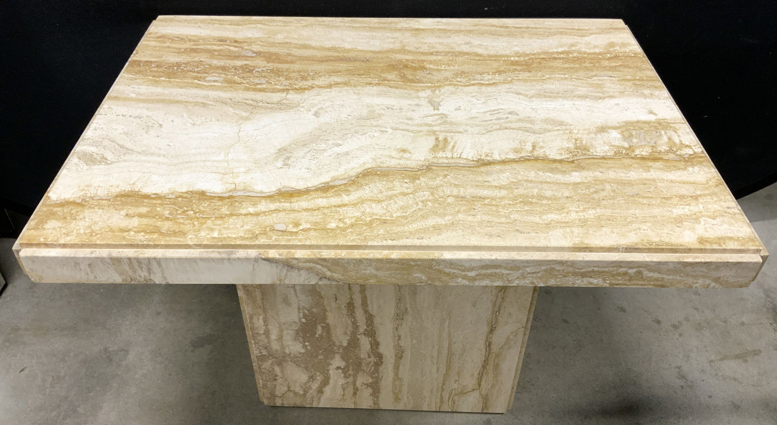 MCM Travertine Accent Table Side Table (1 of 7)