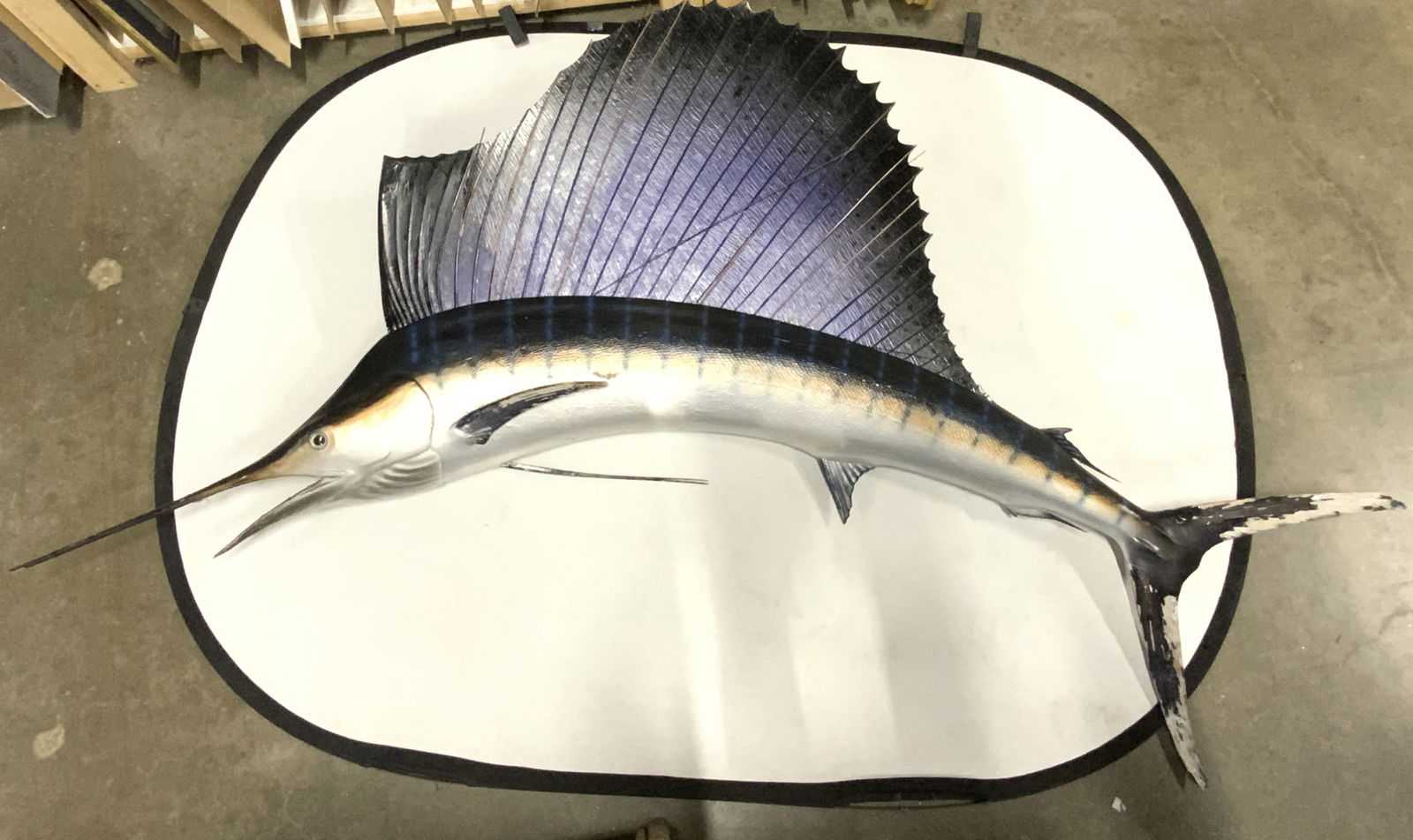 Sailfish Half Mount Wall Hanging Decor 86in (1 of 7)
