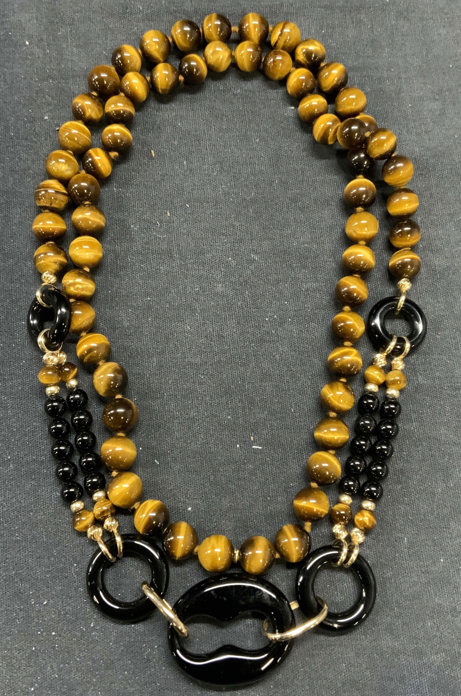 Tigers Eye Beaded Gemstone Necklace (1 of 6)