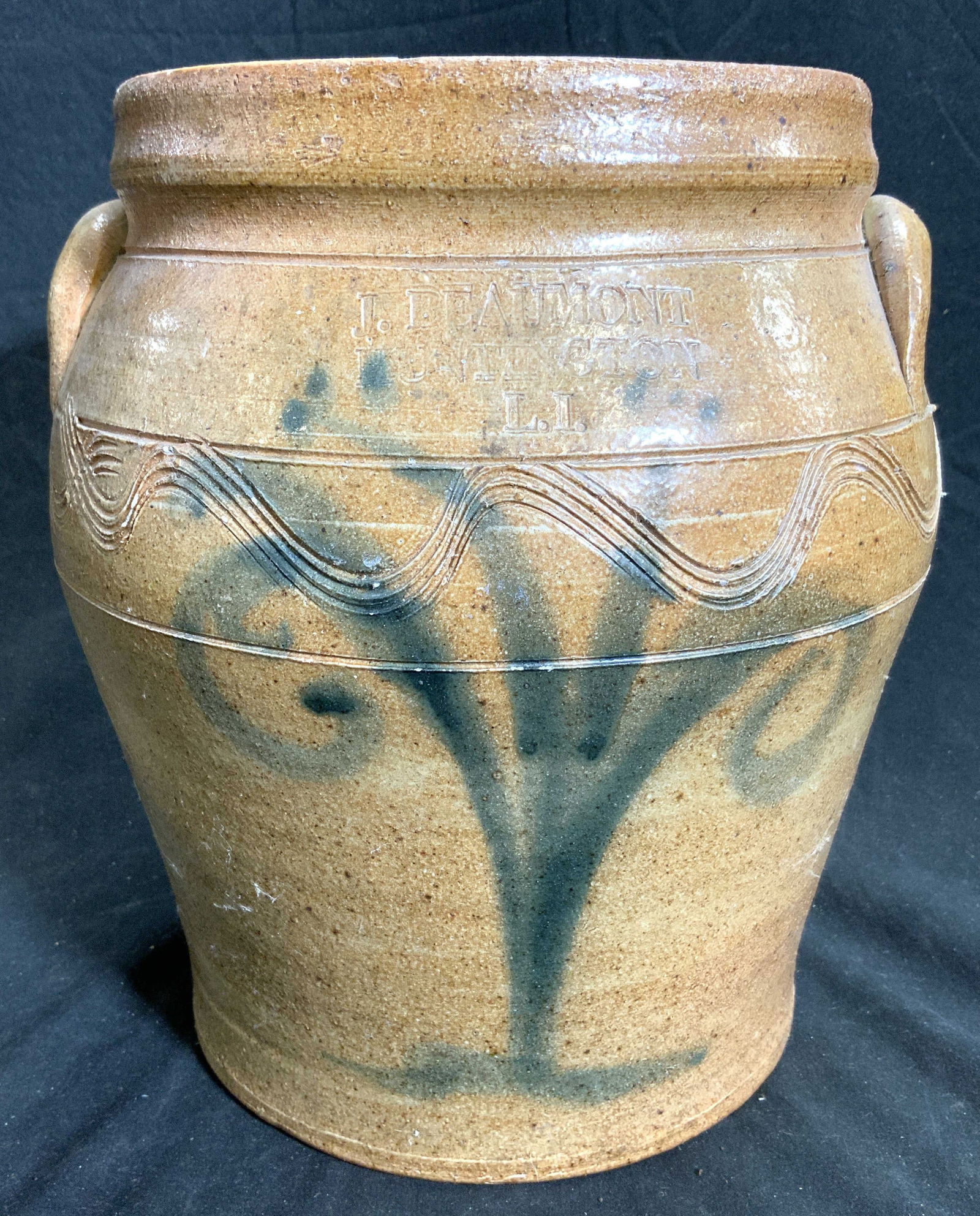 J BEAUMONT Vntg Ceramic Vessel W Handles (1 of 7)