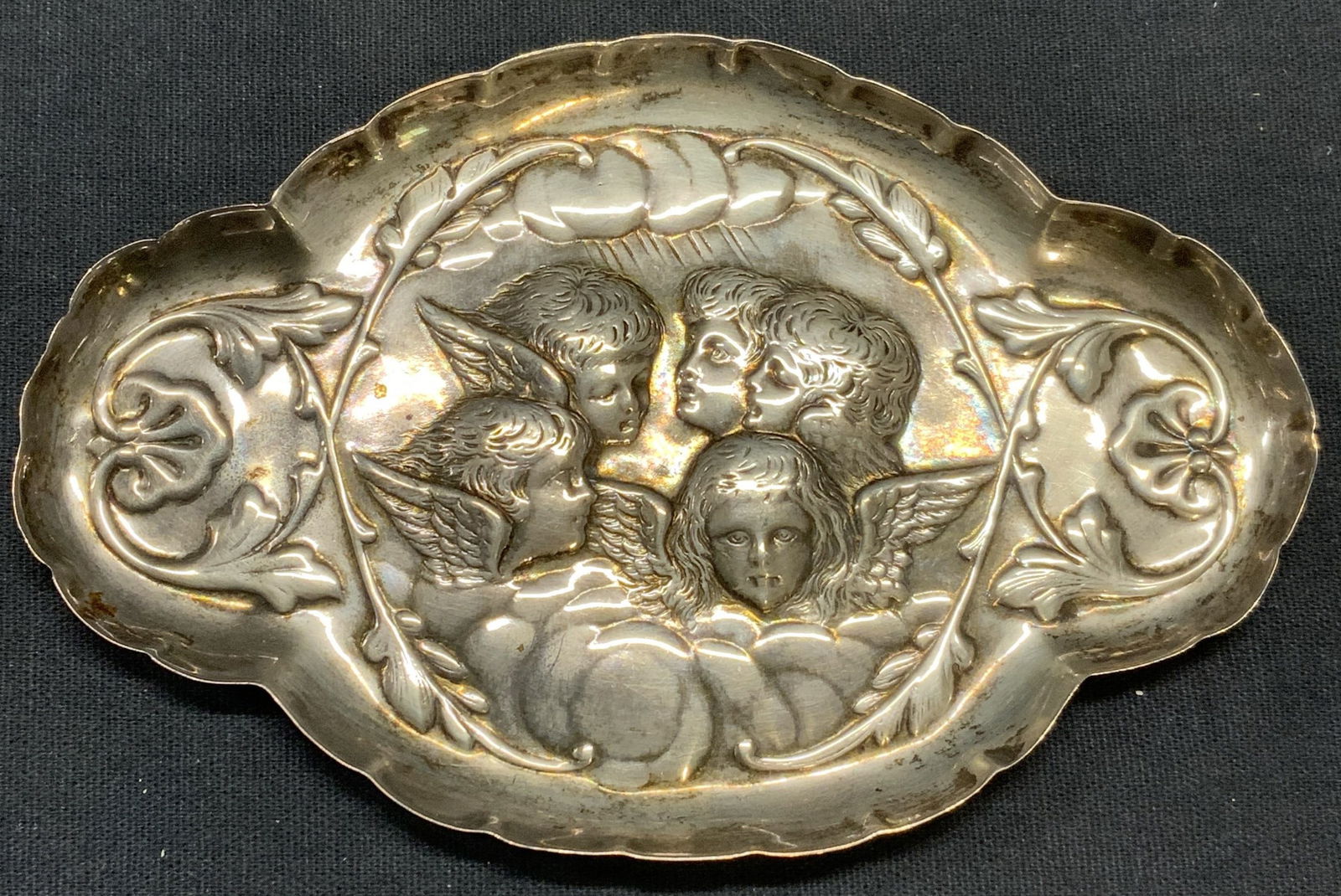 Vintage Hallmarked Sterling Silver Cherub Dish (1 of 7)