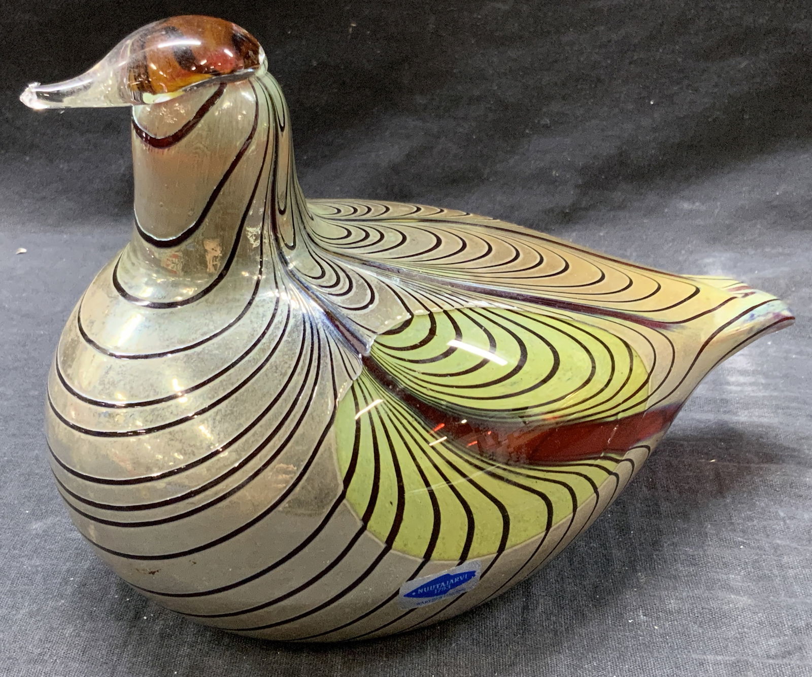 Nuutajarvi Sgd Art Glass Dove Figural (1 of 10)