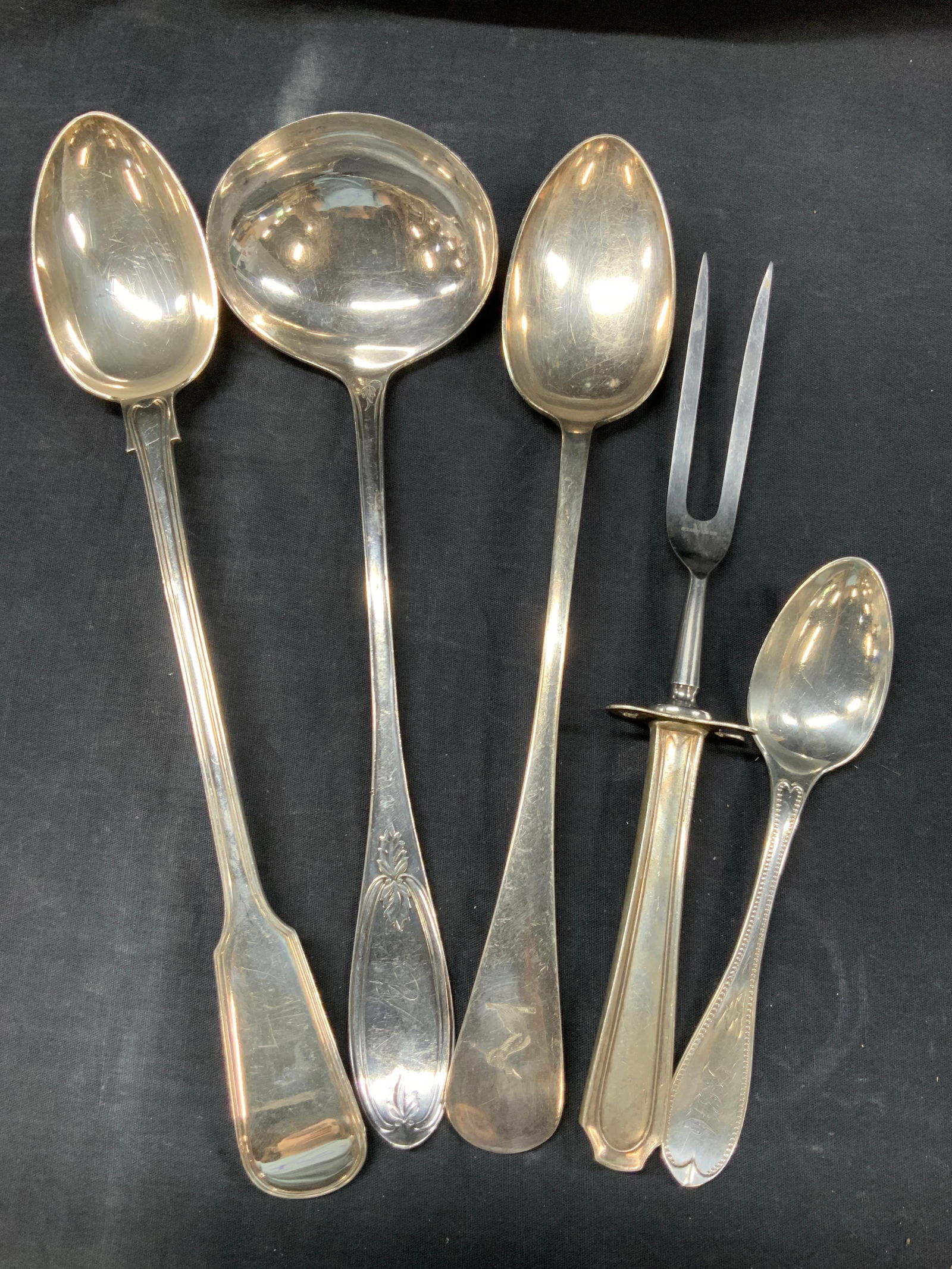 Lot 5 Sterling Silver Serving Utensils, England (1 of 13)