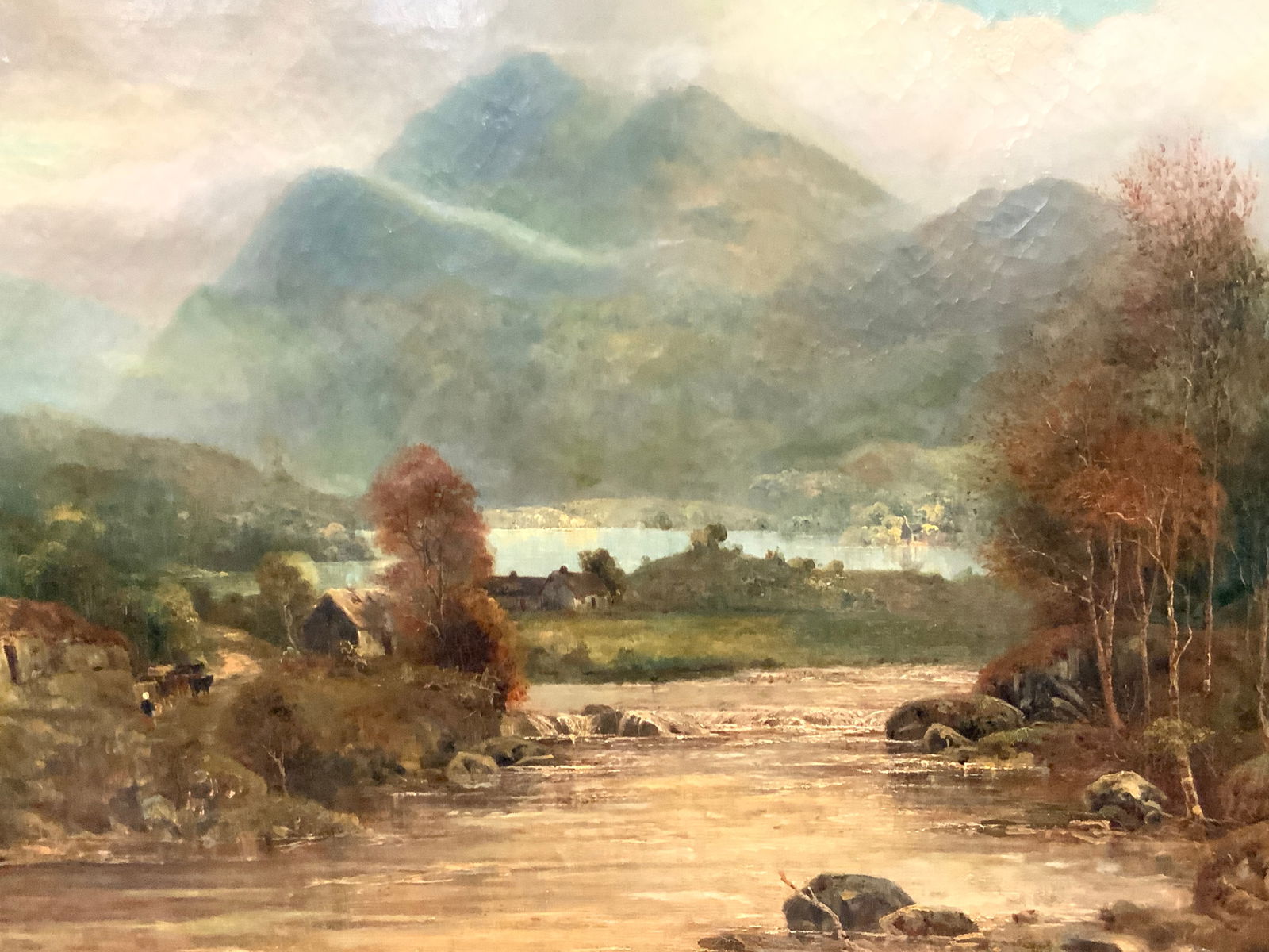 3ftx5ft Antq Landscape Oil Painting (1 of 11)