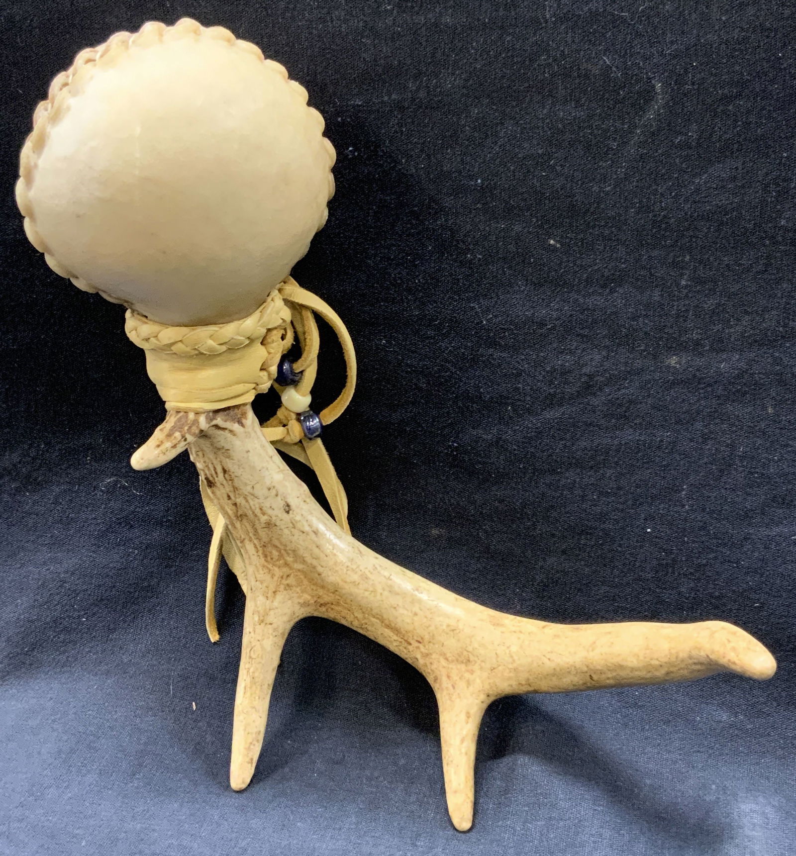 Native American Antler & Leather Rattle (1 of 7)