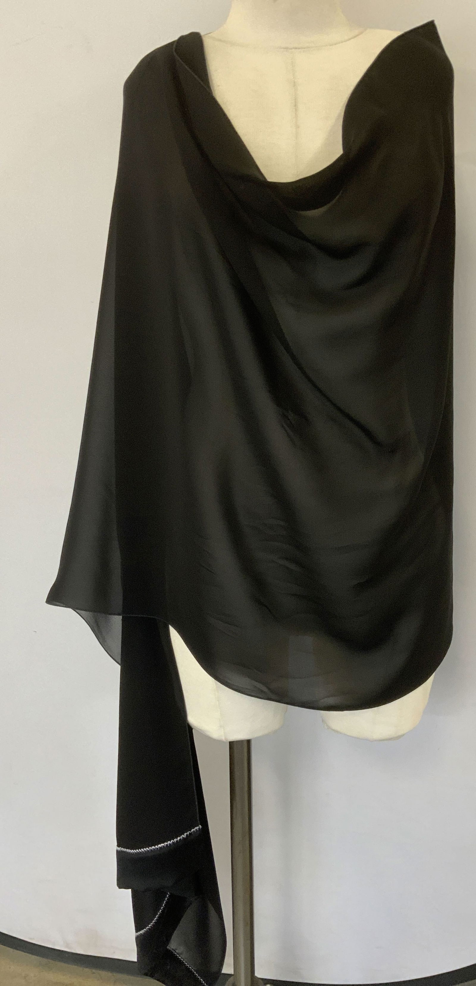 LULU Long Rectangular Semi - Sheer Silk Wrap (1 of 7)