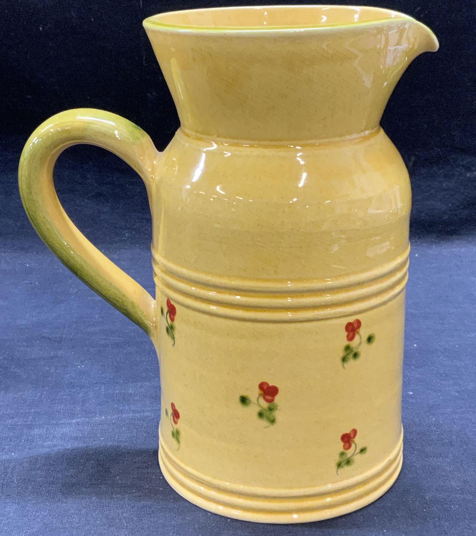 Terre E Provence Floral Ceramic Pitcher, France (1 of 6)