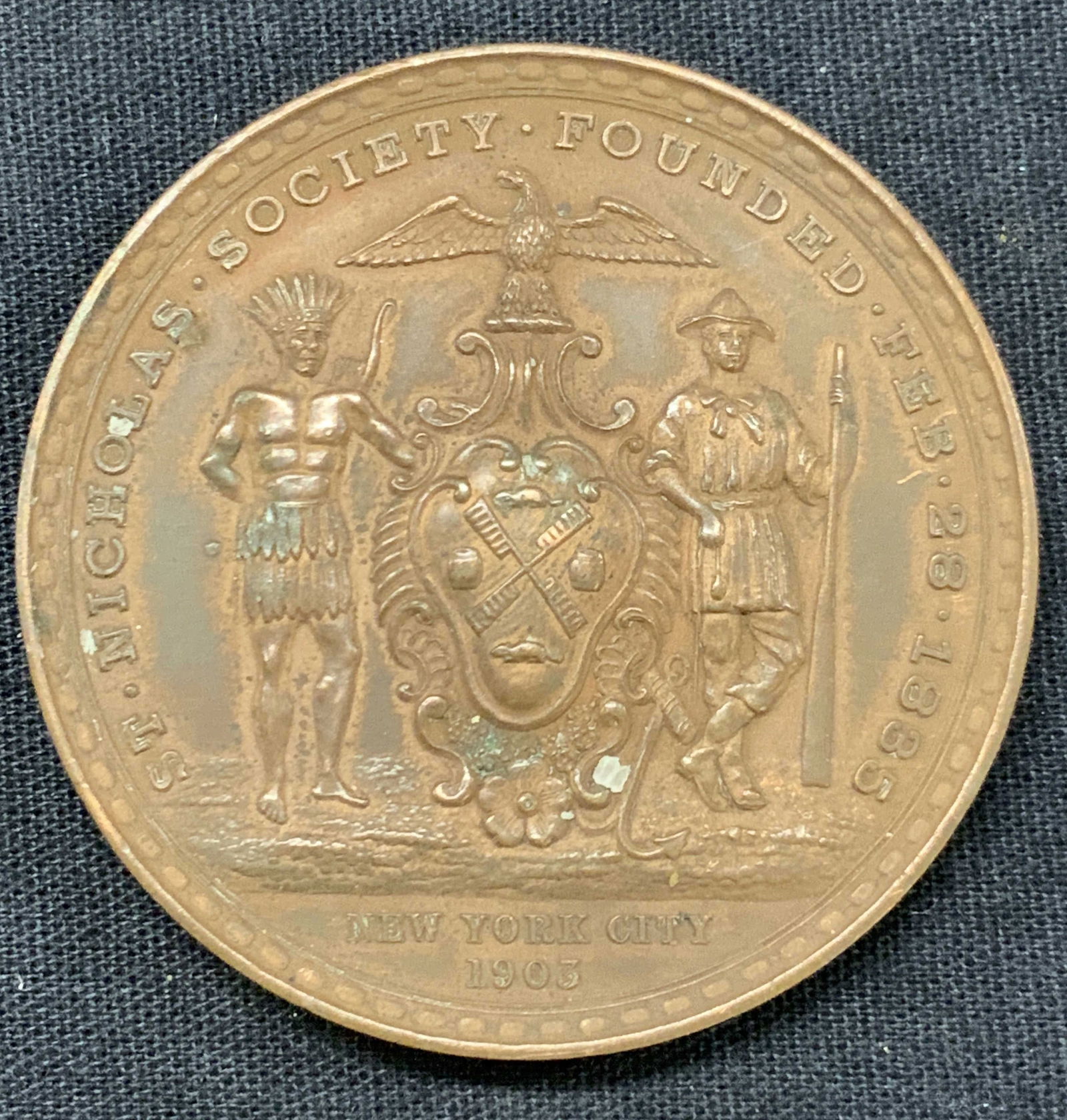 Antq Tiffany & Co 1903 Copper Medal (1 of 8)
