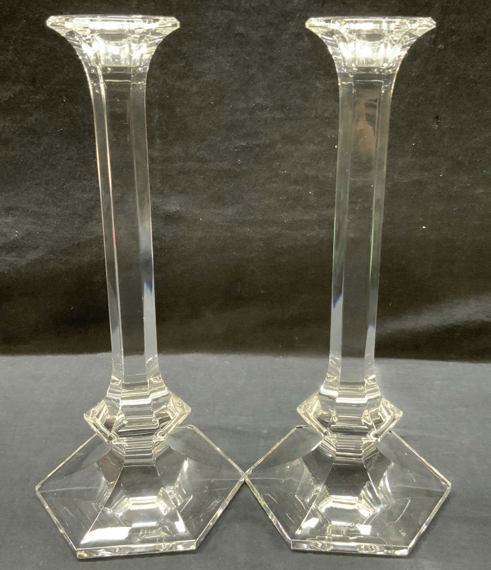 Pr Val St Lambert Crystal Candle Sticks (1 of 6)